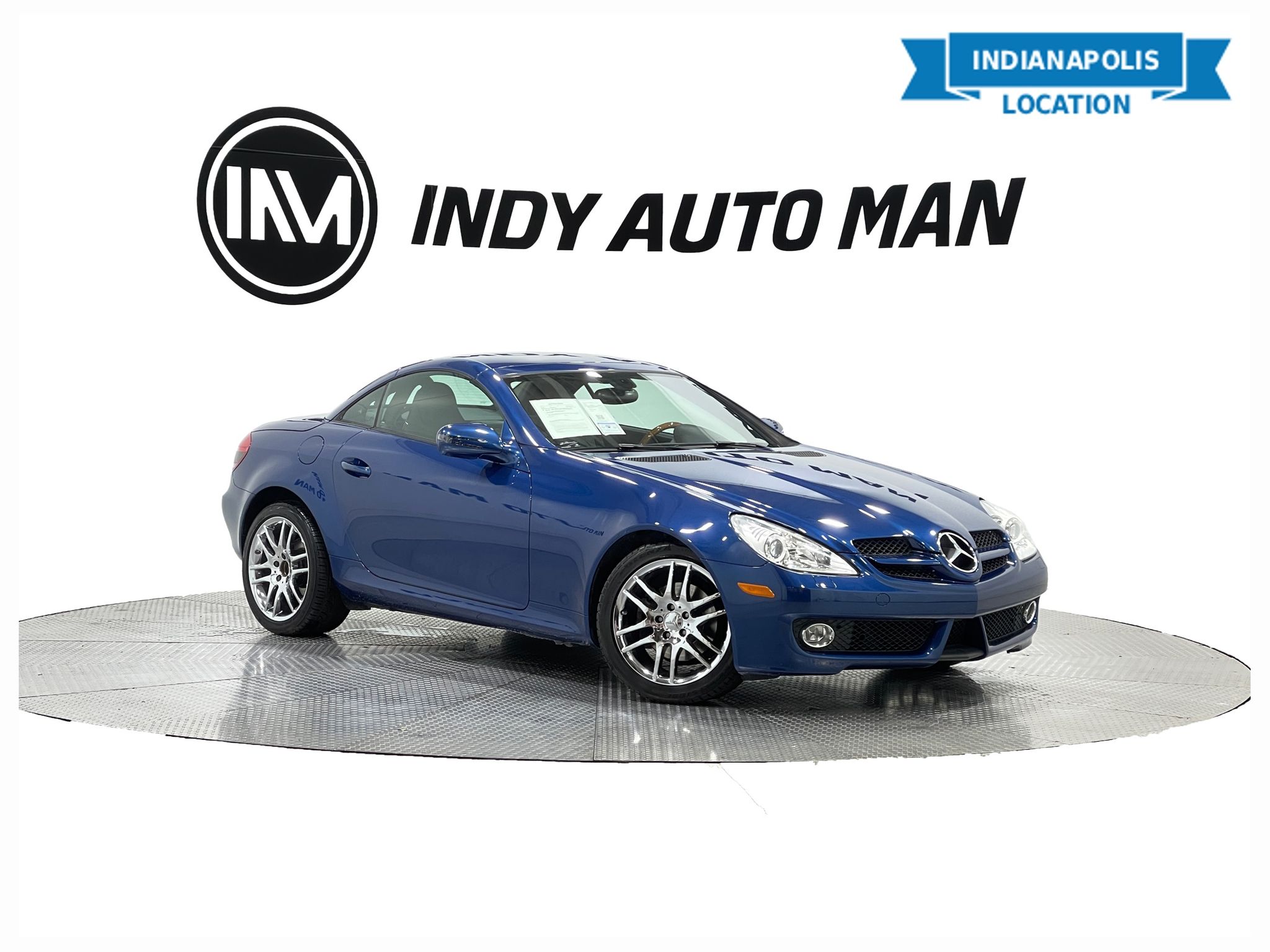 Orion Blue Metallic 2009 Mercedes-Benz SLK Convertible Rear-Wheel Drive 7-Speed Automatic