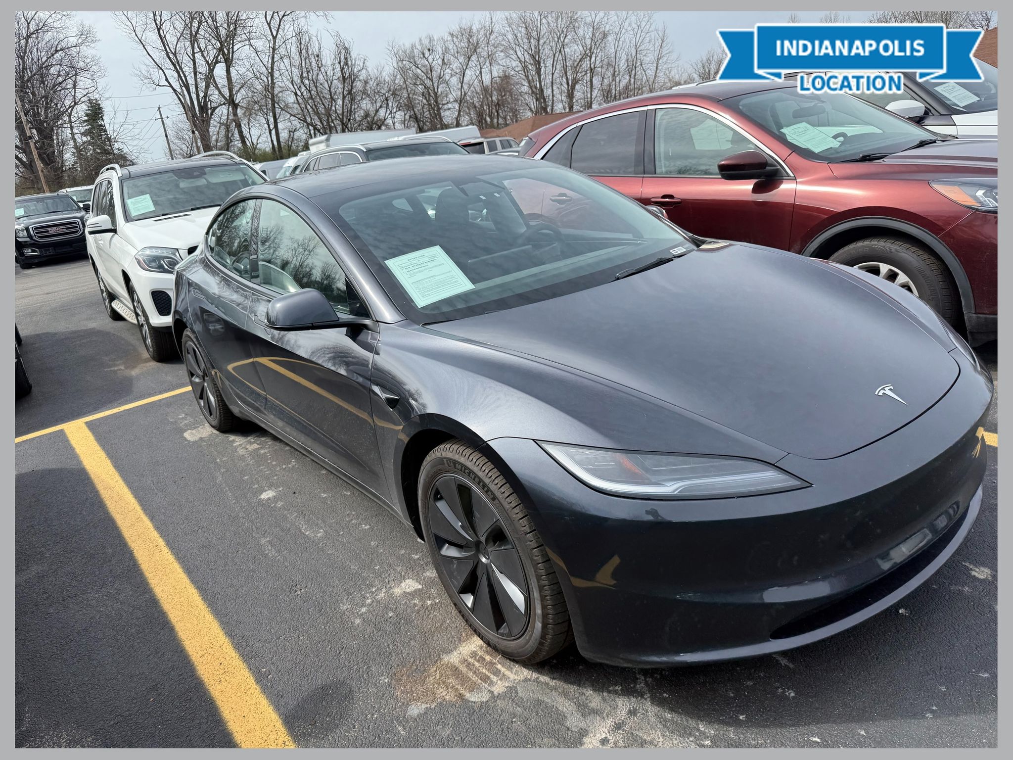 Solid Black 2024 Tesla Model 3 Long Range AWD Sedan All-Wheel Drive 1-Speed Automatic