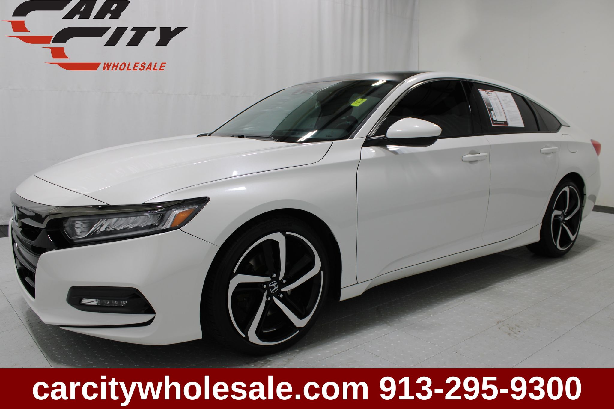White 2019 Honda Accord Sedan Front-Wheel Drive Automatic