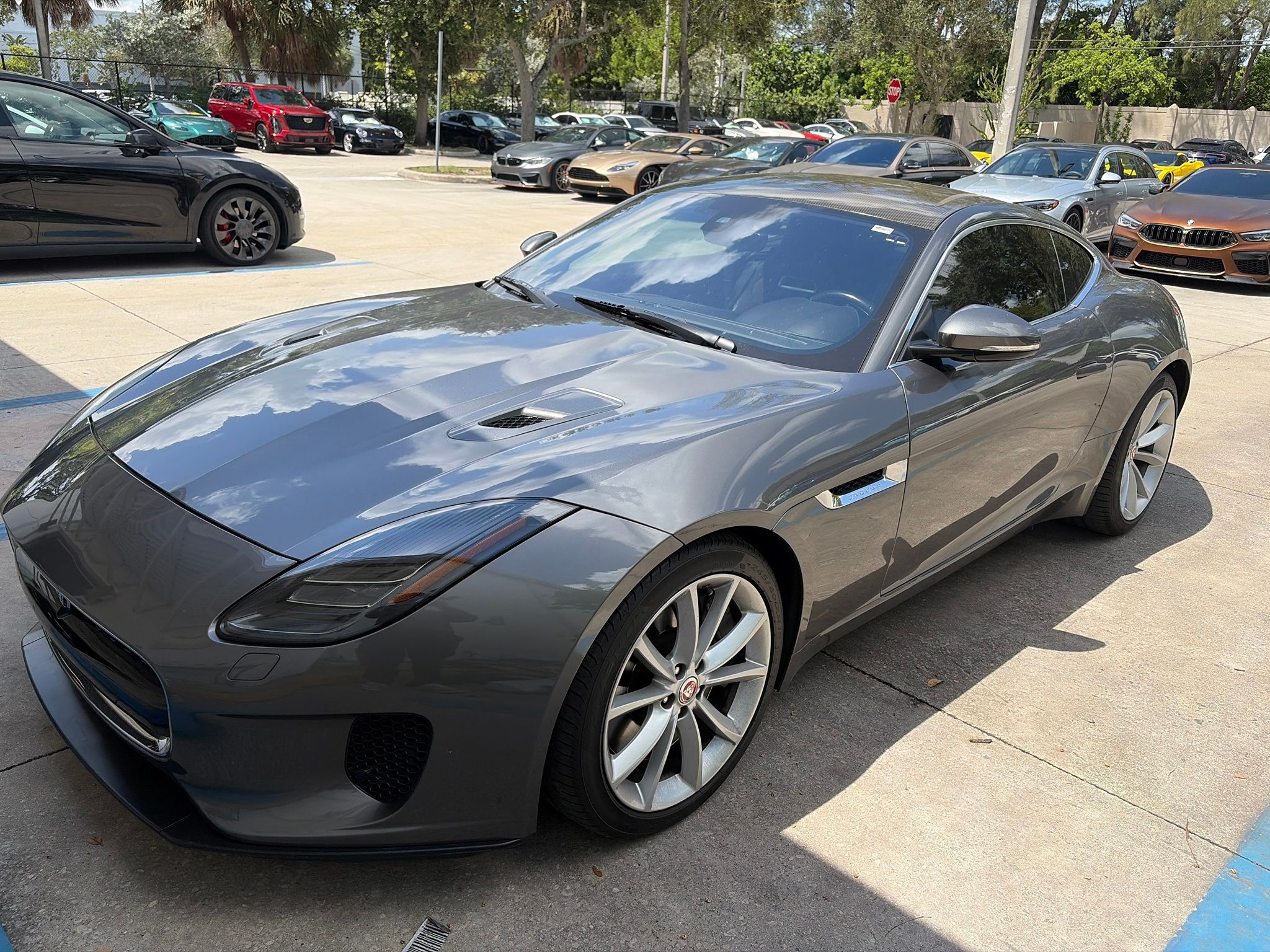 Corris Gray Metallic 2018 Jaguar F-TYPE Coupe All-Wheel Drive 8-Speed Automatic