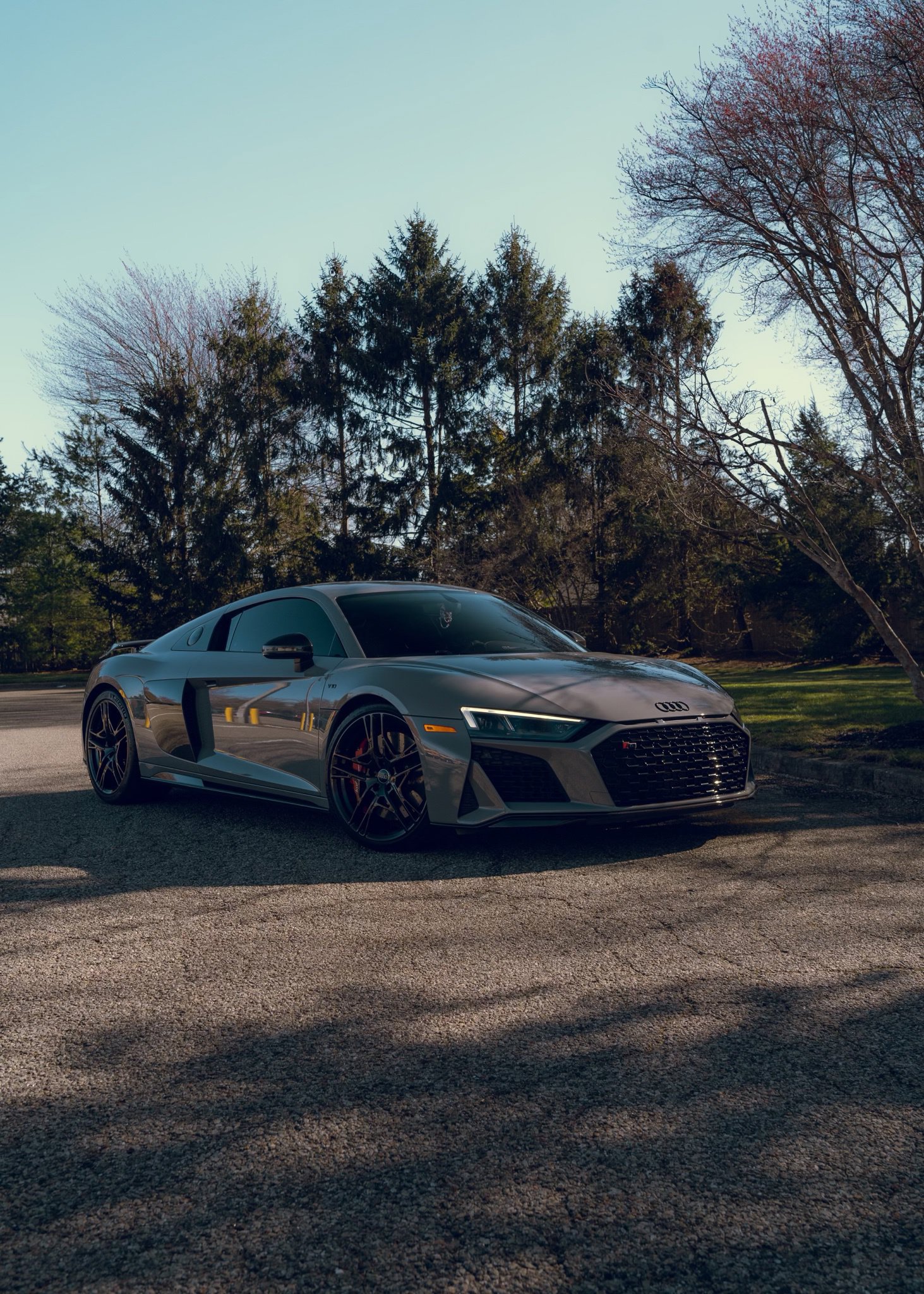 Daytona Gray Pearl Effect 2020 Audi R8 Coupe All-Wheel Drive 7-Speed Automatic