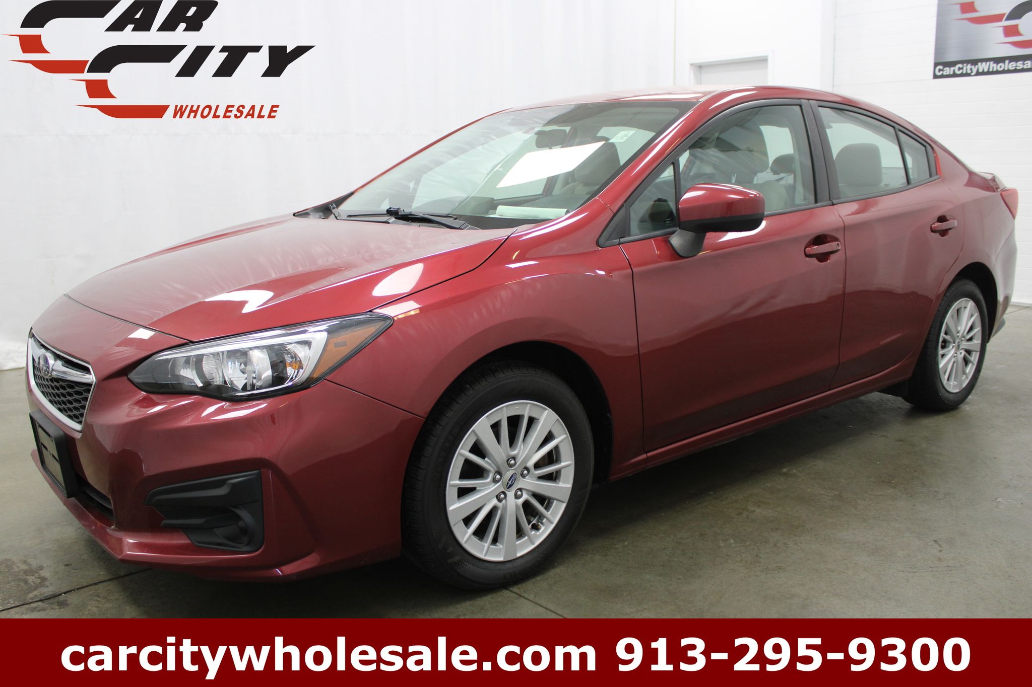 Crimson Red Pearl 2018 Subaru Impreza 2.0i Premium Sedan AWD Sedan All-Wheel Drive Continuously Variable Transmission