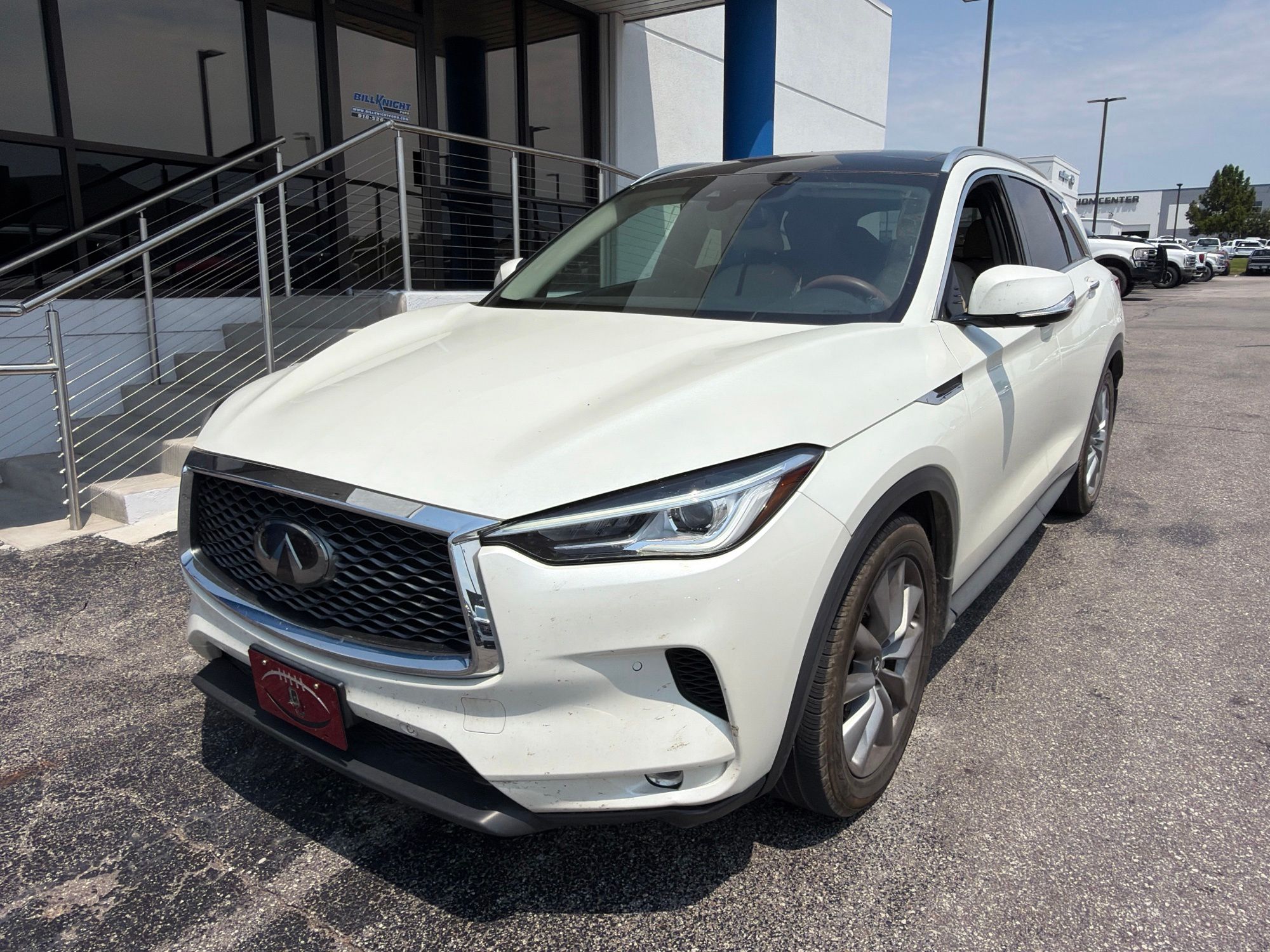 Majestic White 2021 INFINITI QX50 SUV / Crossover All-Wheel Drive Continuously Variable Transmission