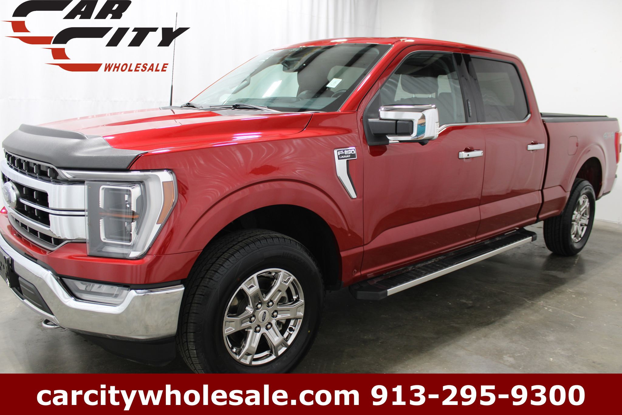 Red Metallic 2021 Ford F-150 Lariat SuperCrew 4WD Pickup Truck Four-Wheel Drive Automatic