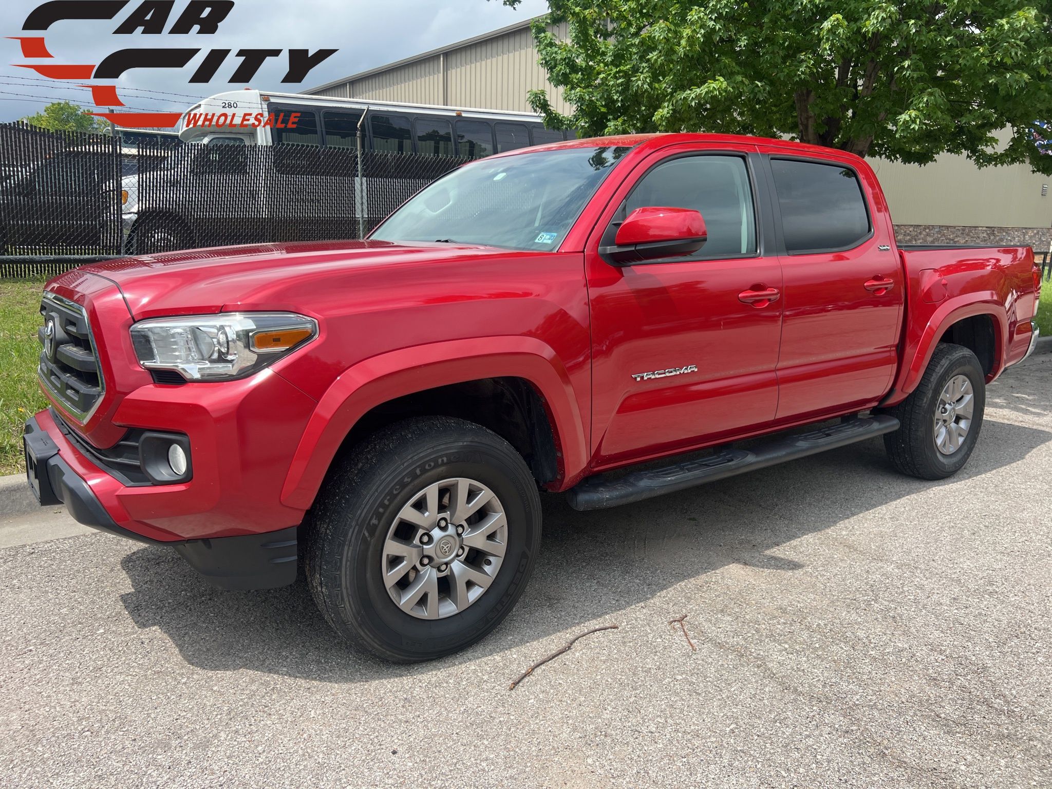 Barcelona Red Metallic 2017 Toyota Tacoma SR5 V6 Double Cab 4WD Pickup Truck Four-Wheel Drive 6-Speed Automatic