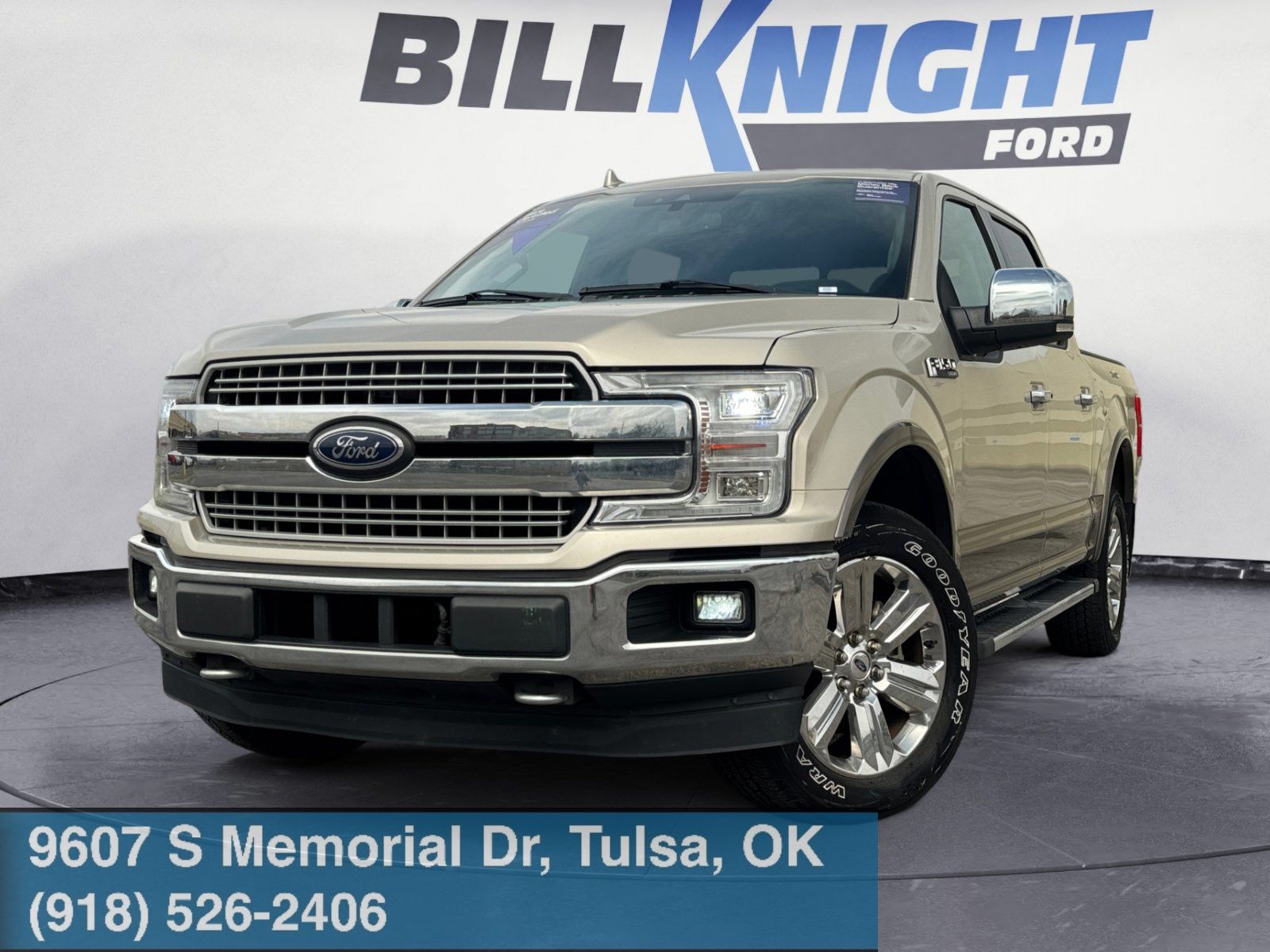 White Gold 2018 Ford F-150 Lariat SuperCrew 4WD Pickup Truck Four-Wheel Drive Automatic