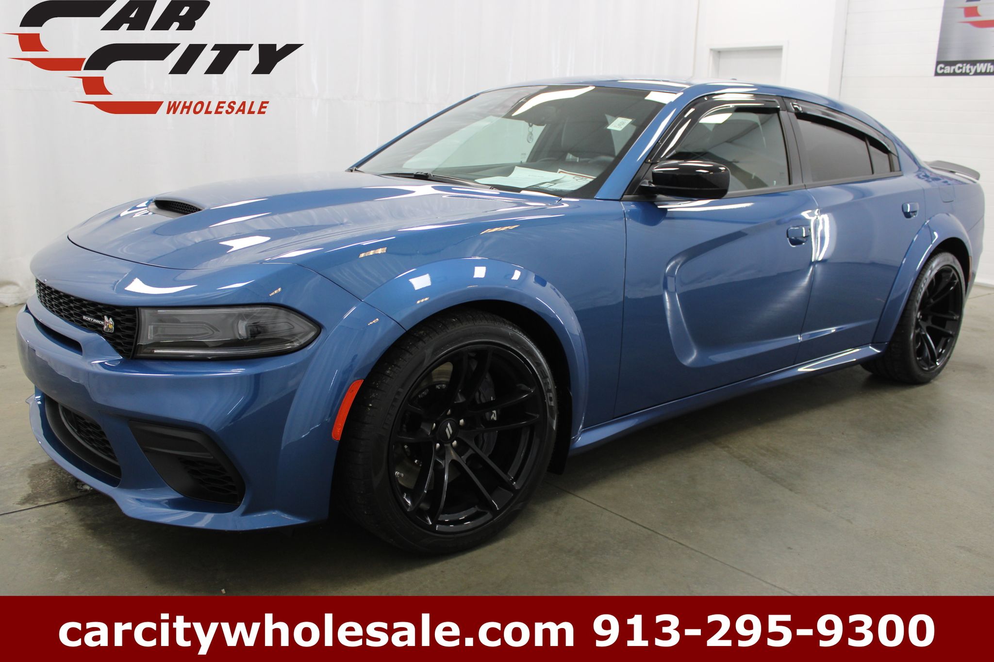 Blue (Frostbite) 2023 Dodge Charger Scat Pack Widebody RWD Sedan Rear-Wheel Drive 8-Speed Automatic