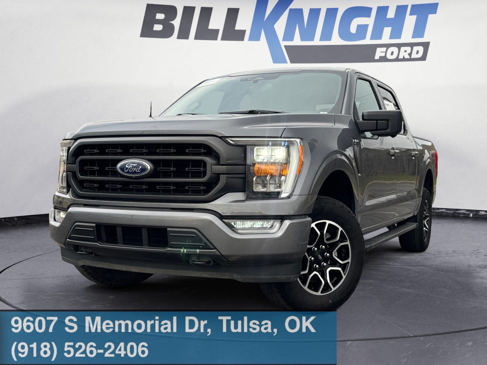 Gray Metallic 2023 Ford F-150 XLT SuperCrew 4WD Pickup Truck Four-Wheel Drive Automatic