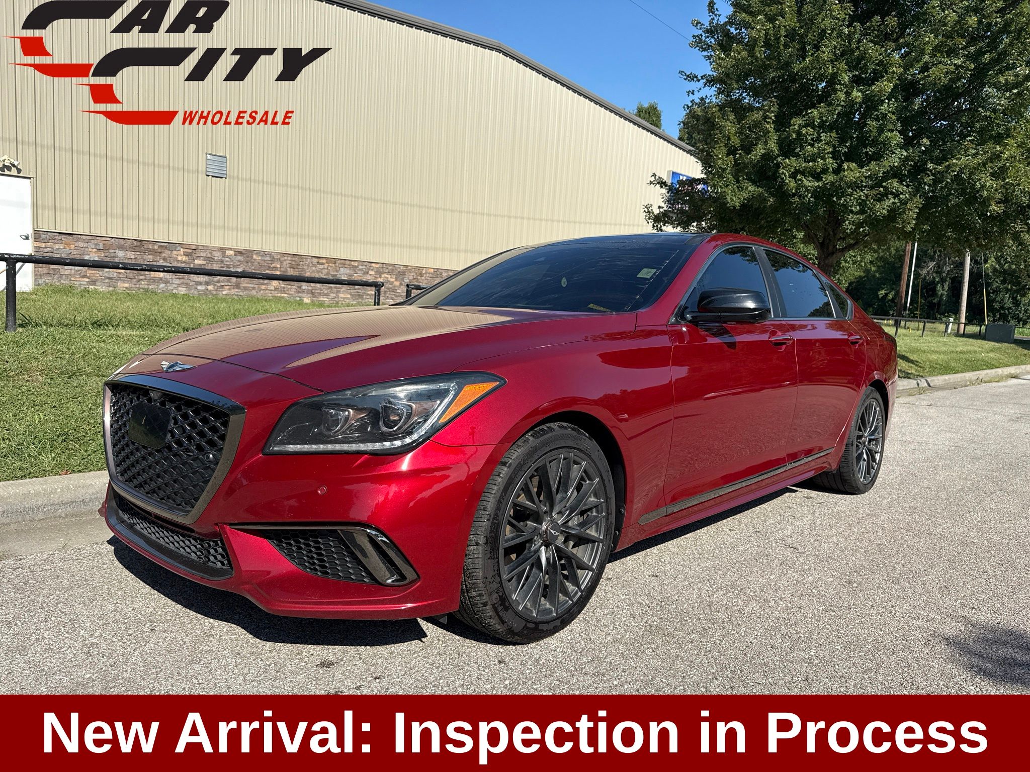 Red 2019 Genesis G80 Sedan Rear-Wheel Drive 8-Speed Automatic