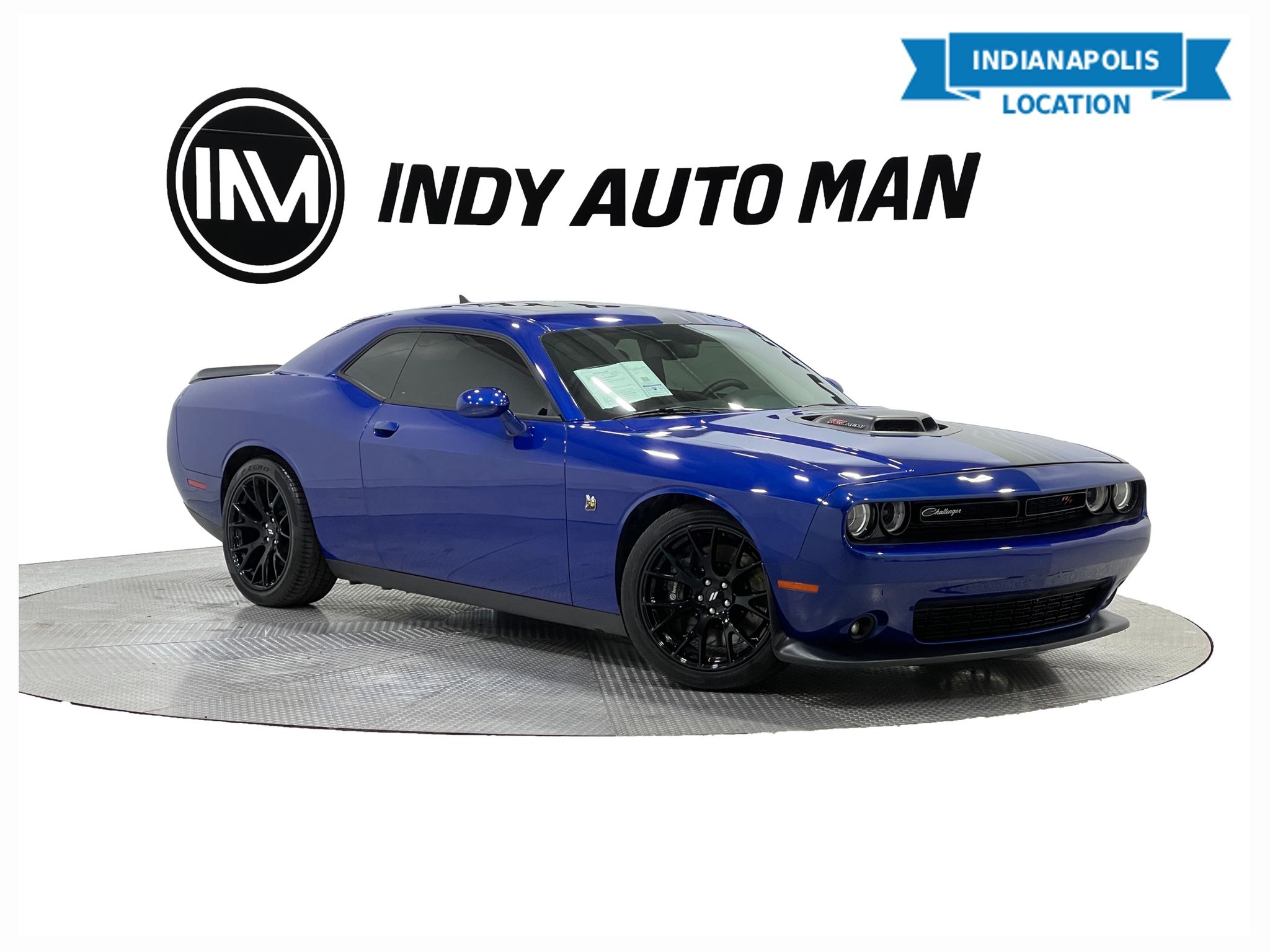 Indigo Blue 2018 Dodge Challenger Coupe Rear-Wheel Drive 6-Speed Manual