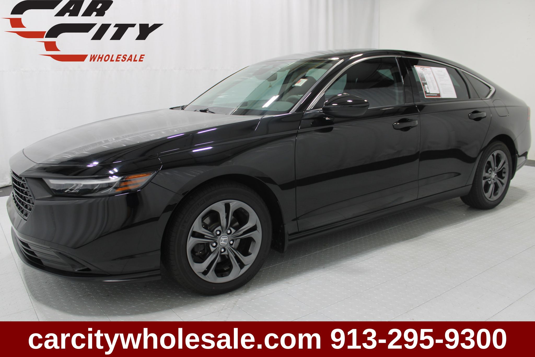 Black 2023 Honda Accord Sedan Front-Wheel Drive Continuously Variable Transmission