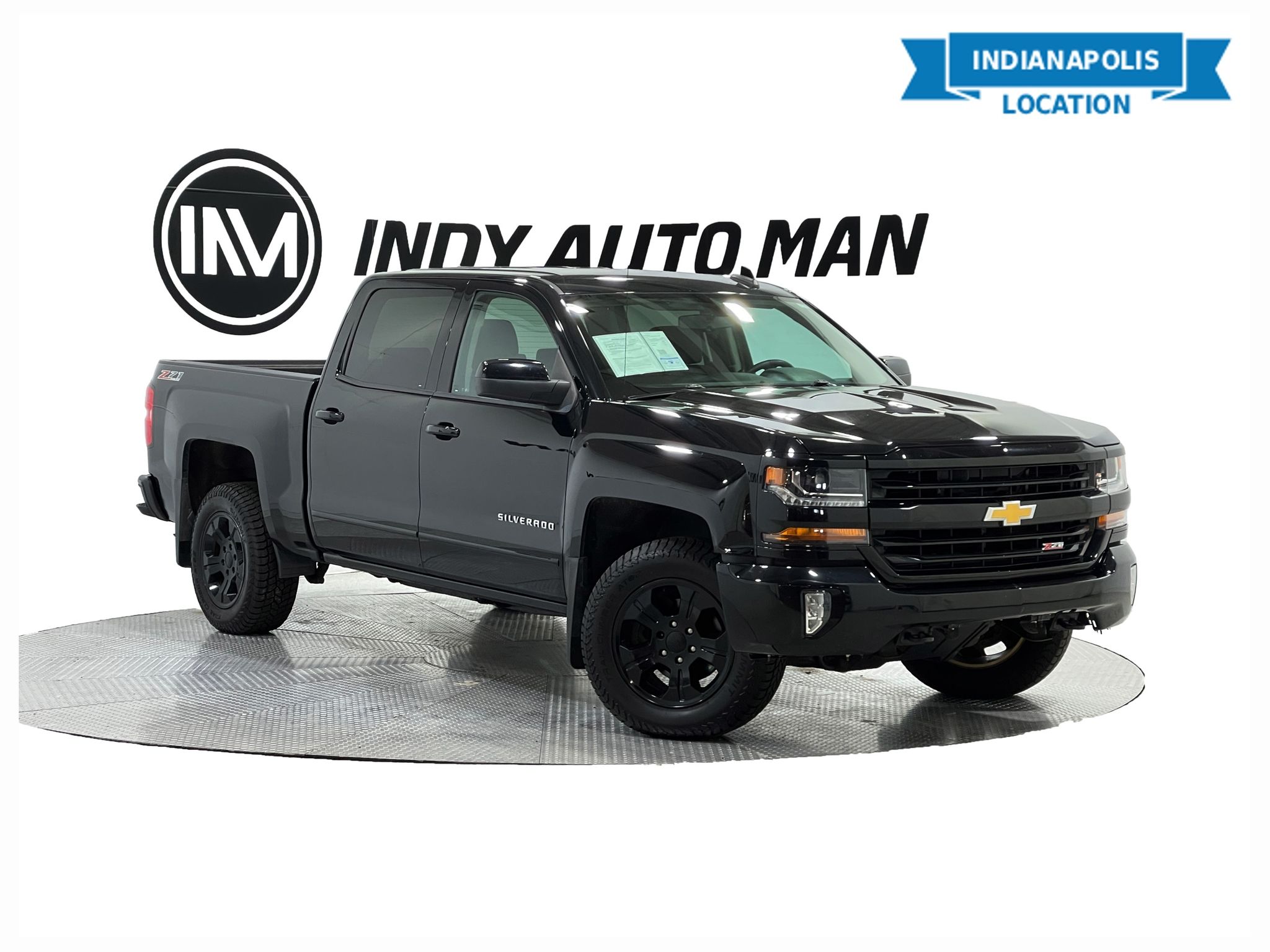 Black 2017 Chevrolet Silverado 1500 Pickup Truck Four-Wheel Drive 6-Speed Automatic Overdrive