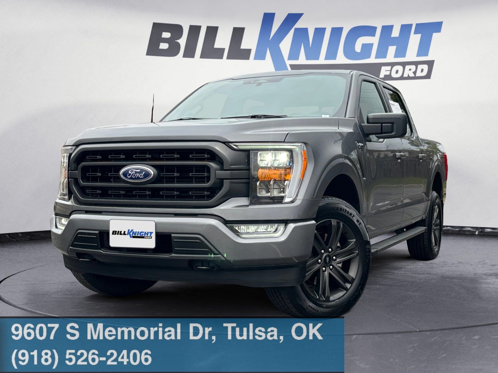 Gray Metallic 2022 Ford F-150 XLT SuperCrew 4WD Pickup Truck Four-Wheel Drive Automatic