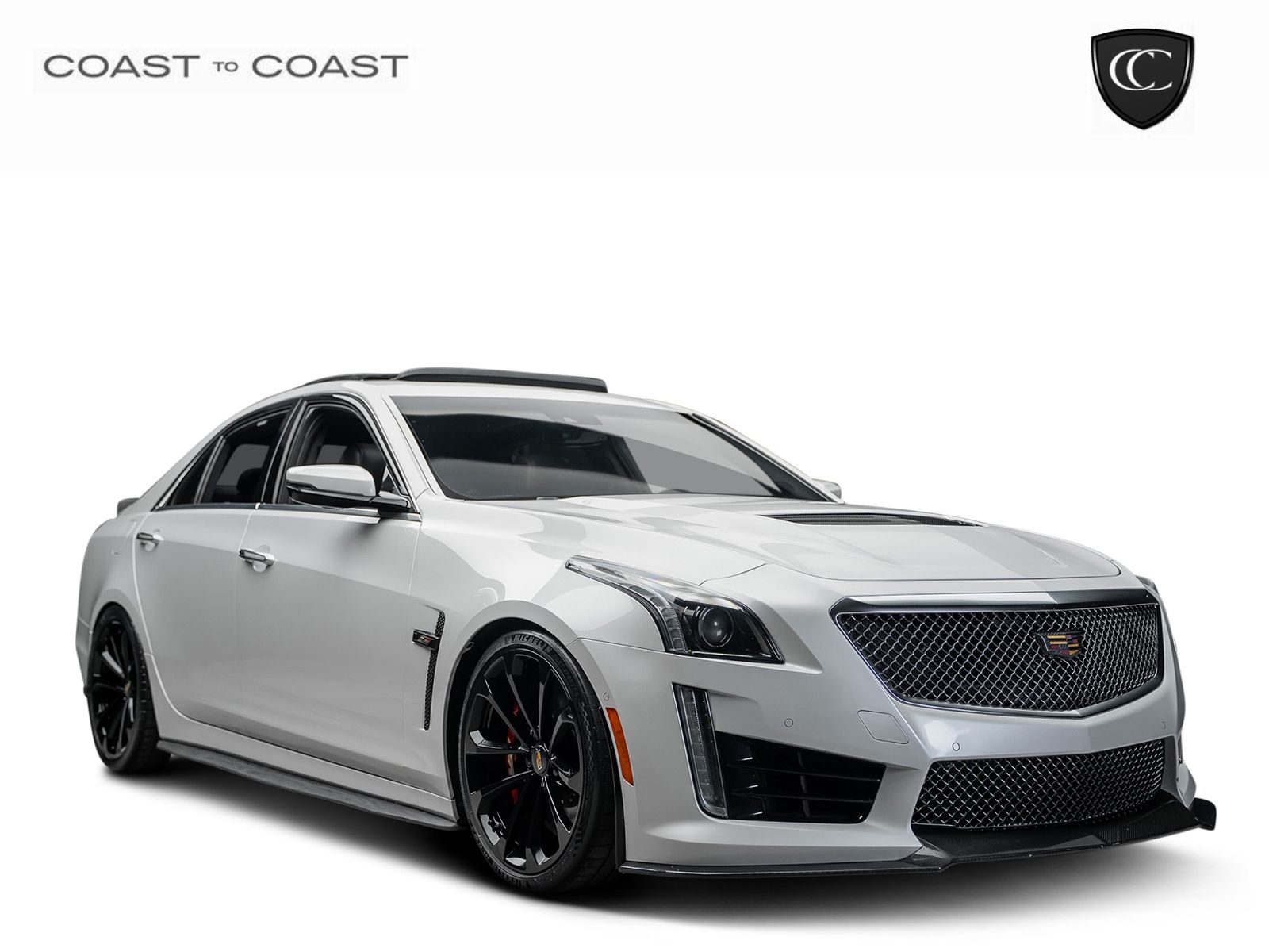 Crystal White Tricoat 2016 Cadillac CTS-V Sedan Rear-Wheel Drive 8-Speed Automatic