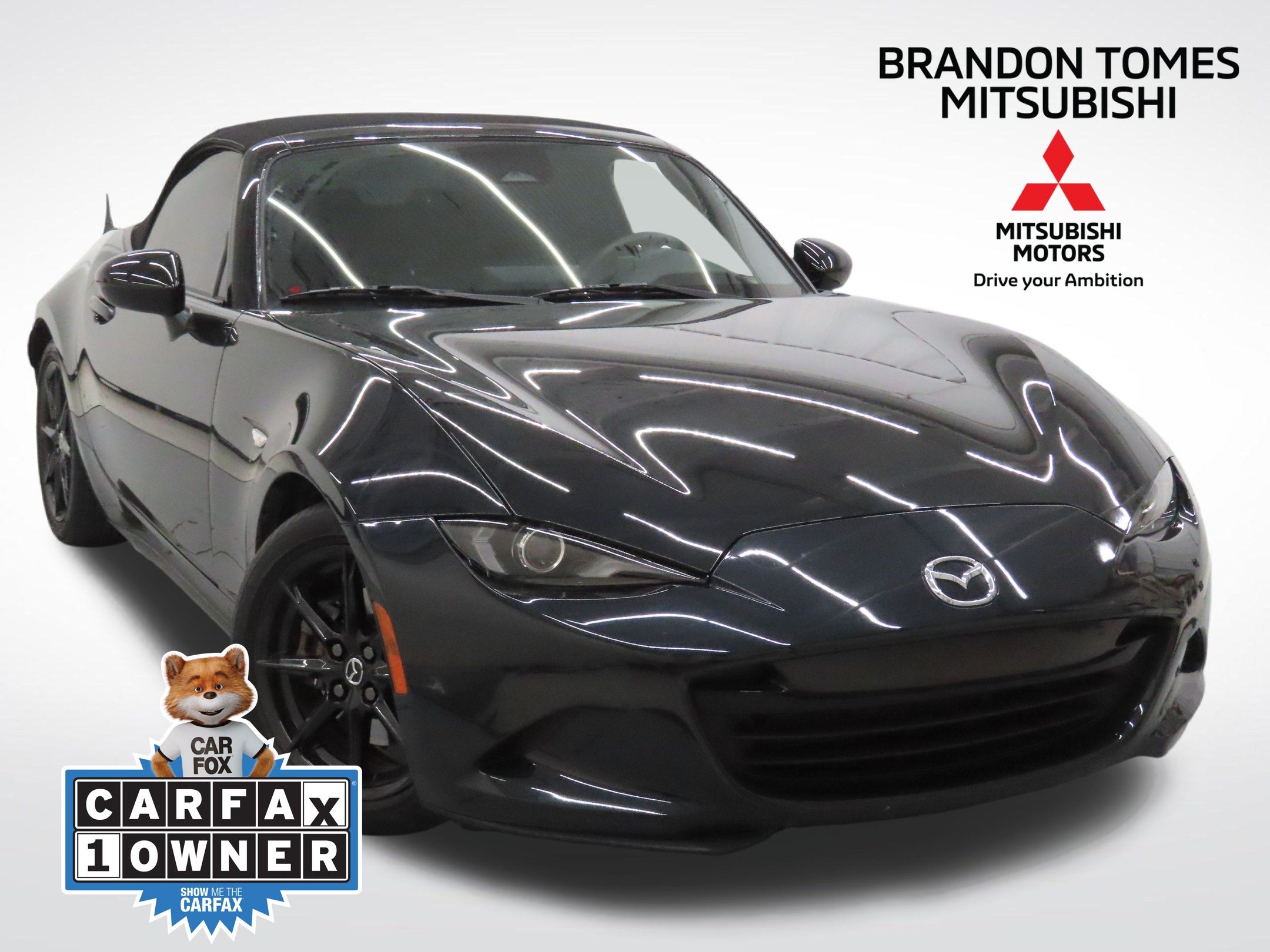 Jet Black 2024 Mazda MX-5 Miata Convertible Rear-Wheel Drive 6-Speed Manual
