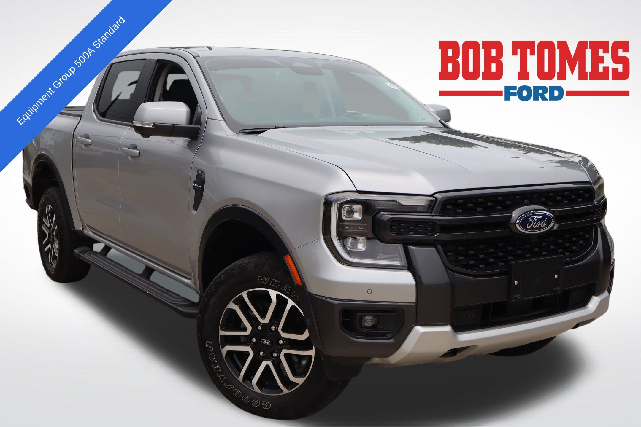 Silver Metallic 2024 Ford Ranger Pickup Truck Four-Wheel Drive Automatic