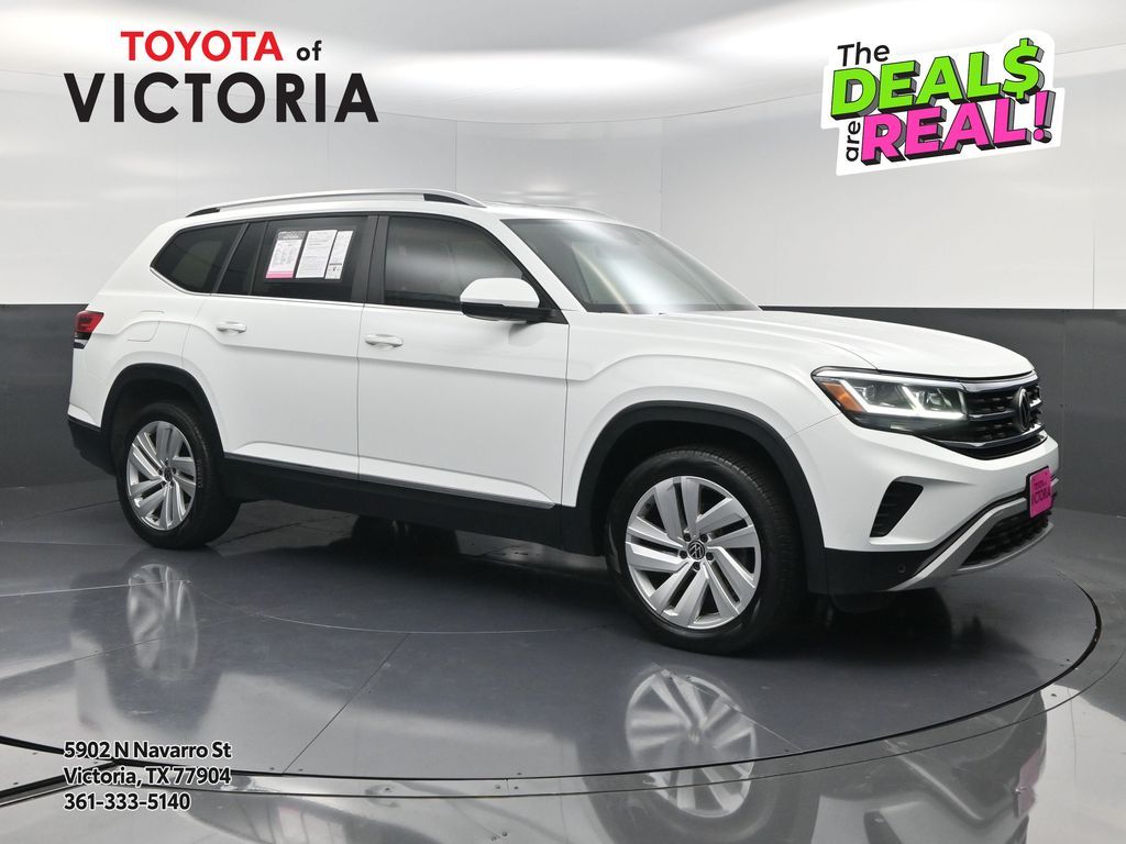 2021 Volkswagen Atlas SEL White at Bayshore Chrysler Jeep Dodge Ram