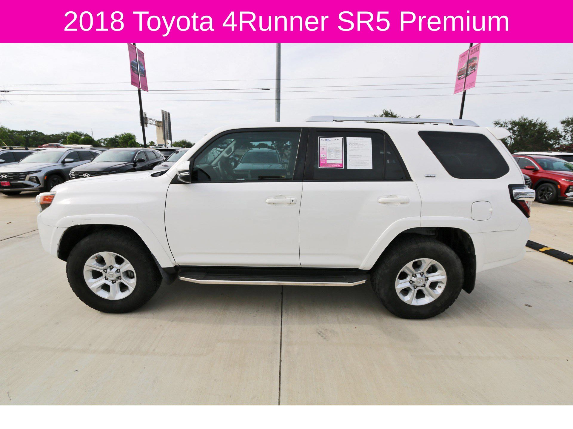 2018 Toyota 4Runner SR5 Premium White at Bayway Cadillac of The Woodlands