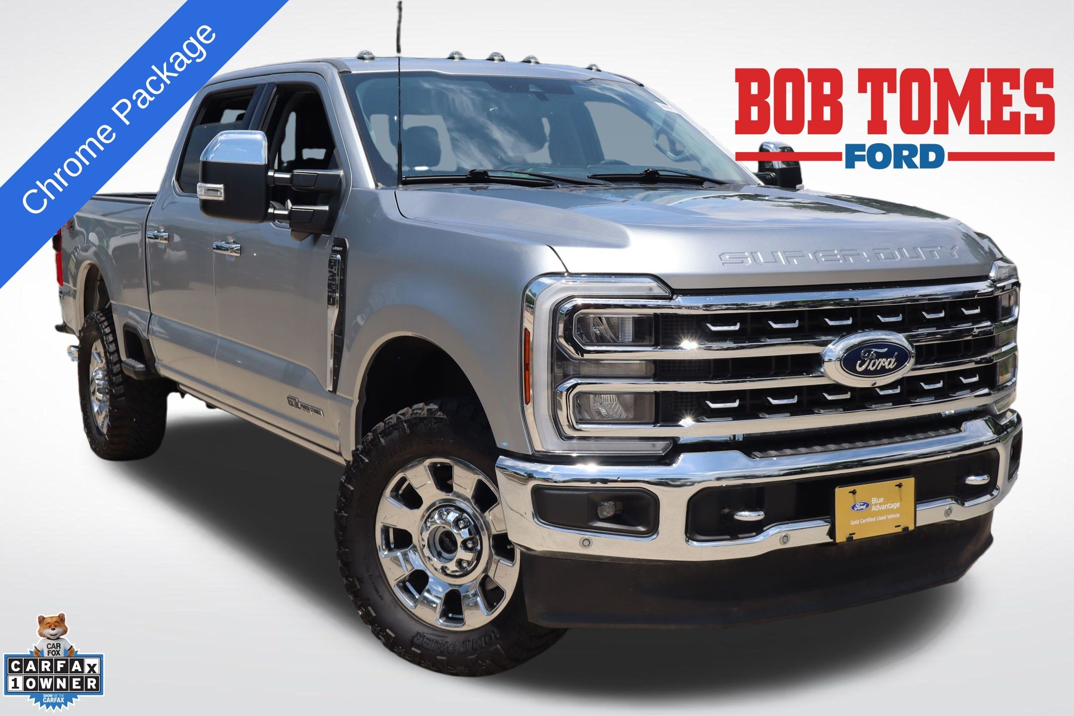 Silver Metallic 2024 Ford F-350 Super Duty Pickup Truck Four-Wheel Drive Automatic