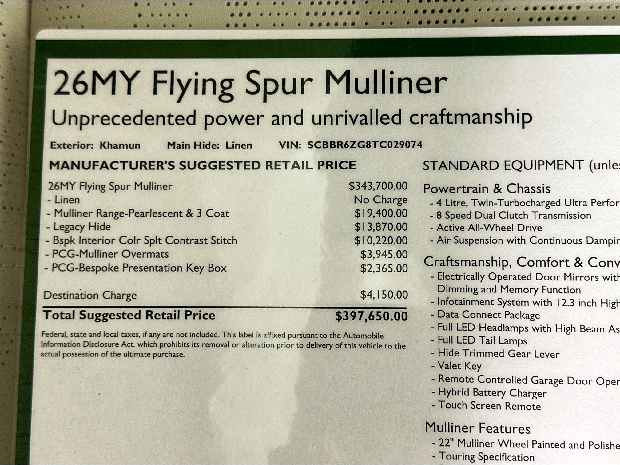 new 2026 Bentley Flying Spur car