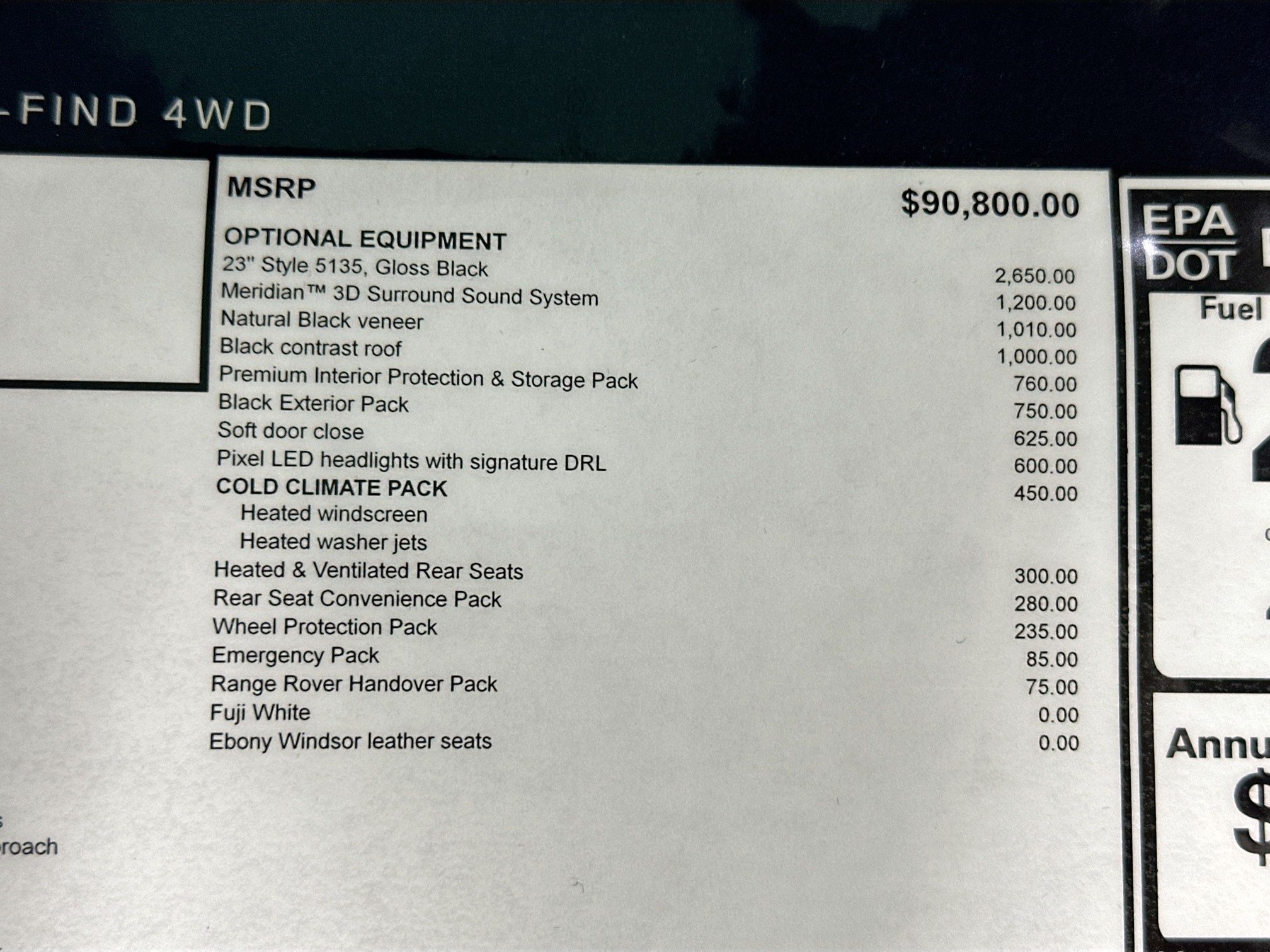 new 2026 Land Rover Range Rover Sport car, priced at $102,670