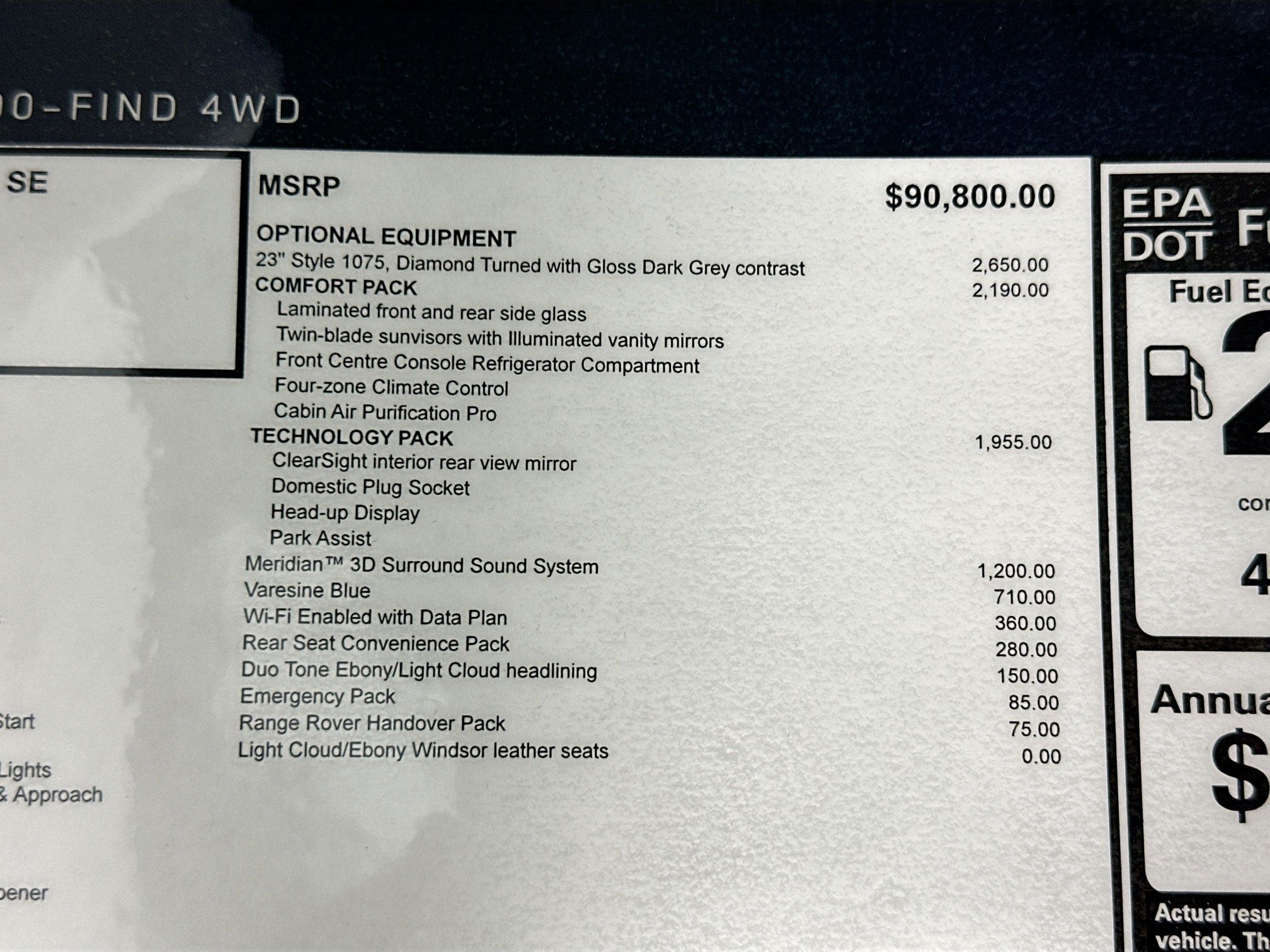 new 2026 Land Rover Range Rover Sport car, priced at $102,305