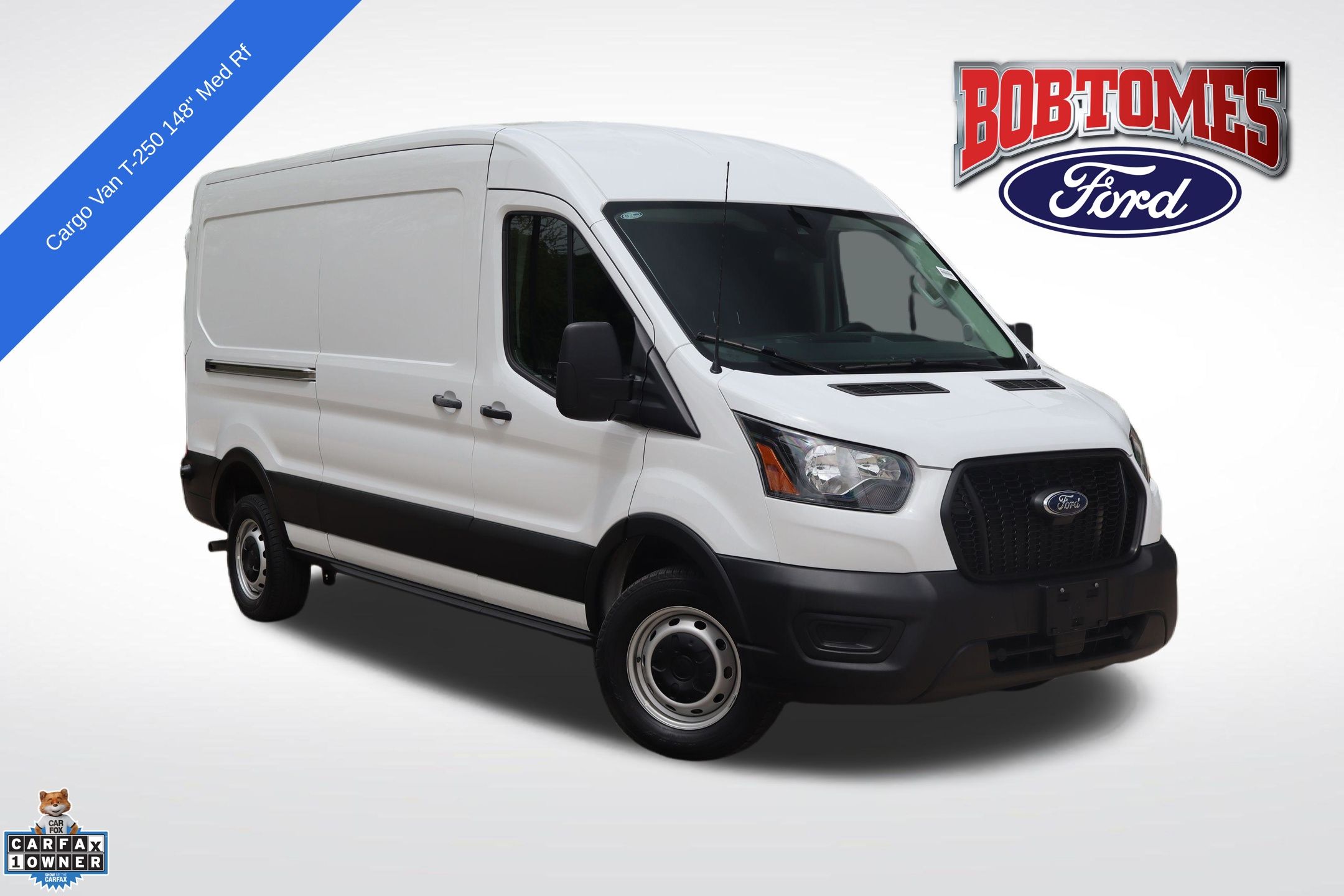 Oxford White 2024 Ford Transit Cargo 250 Medium Roof LB RWD Van Rear-Wheel Drive