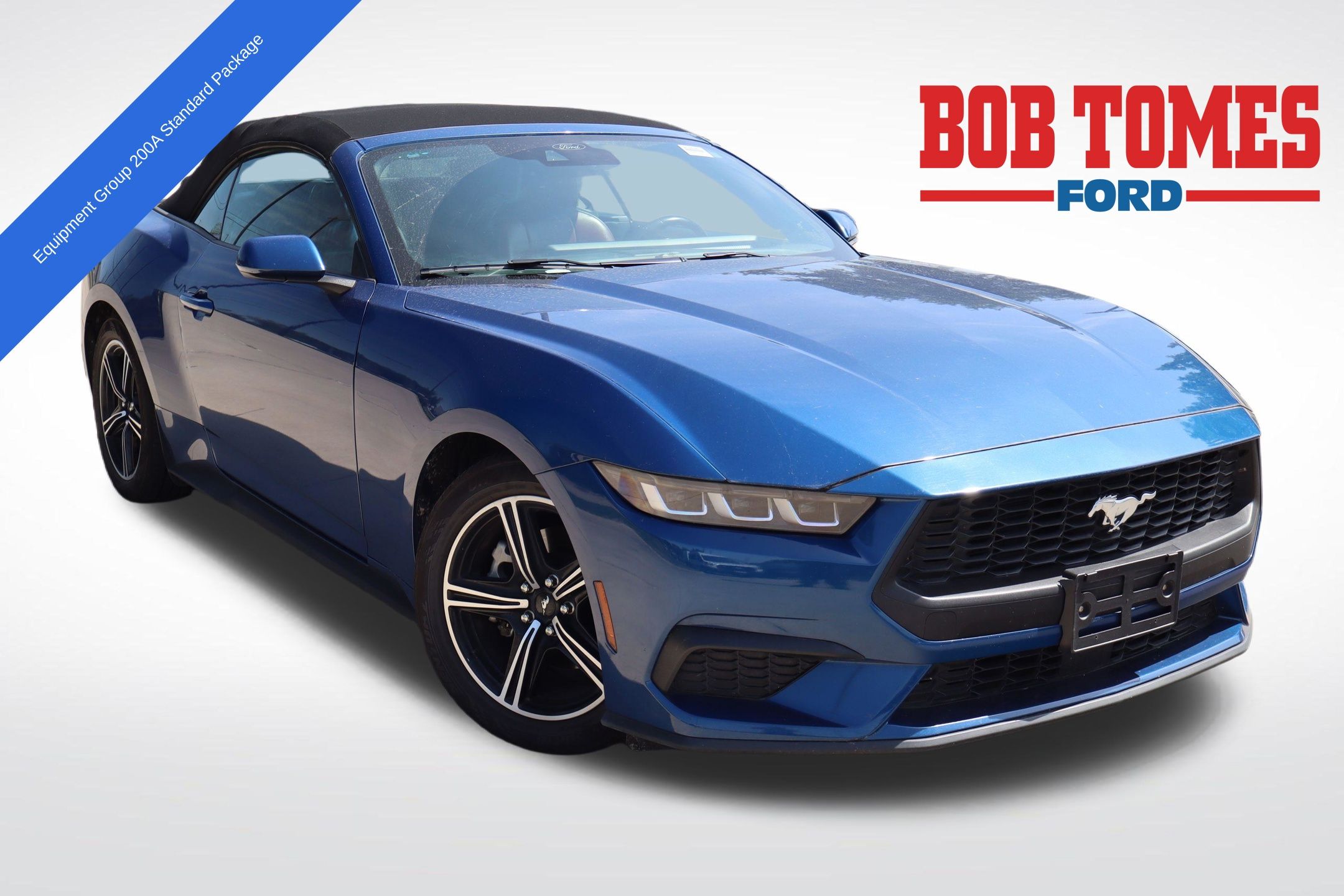 Blue Metallic 2024 Ford Mustang Convertible Rear-Wheel Drive Automatic