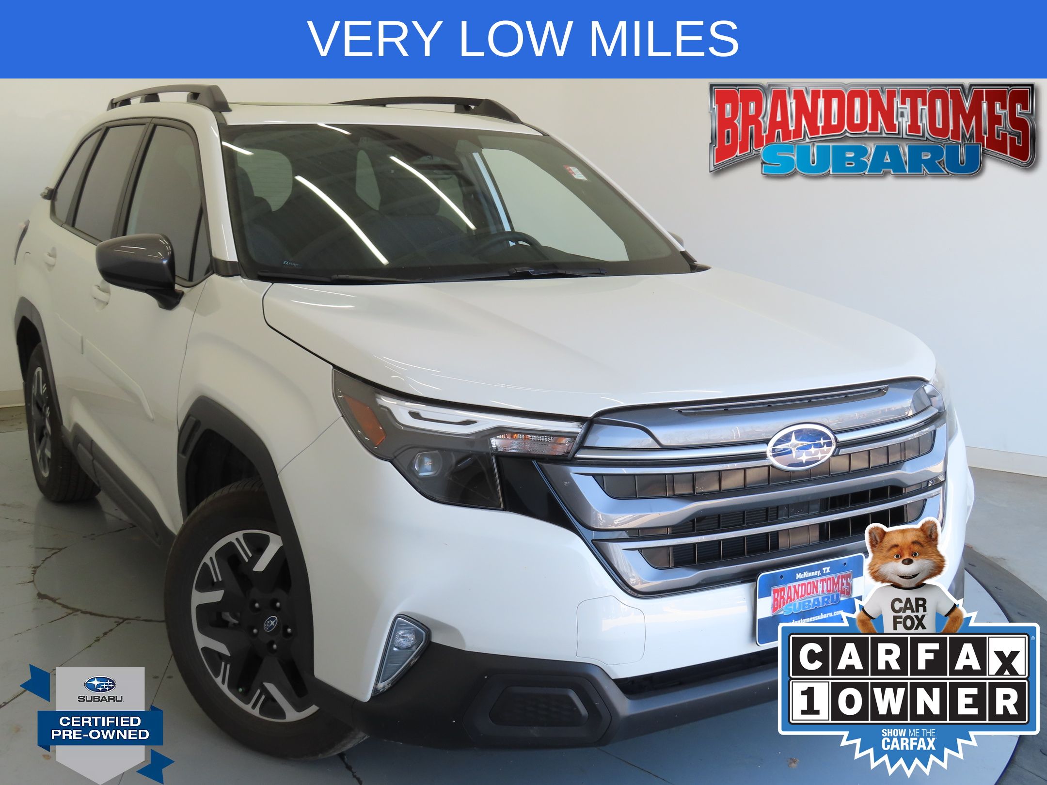 Crystal White Pearl 2025 Subaru Forester Premium Crossover AWD SUV / Crossover All-Wheel Drive Continuously Variable Transmission