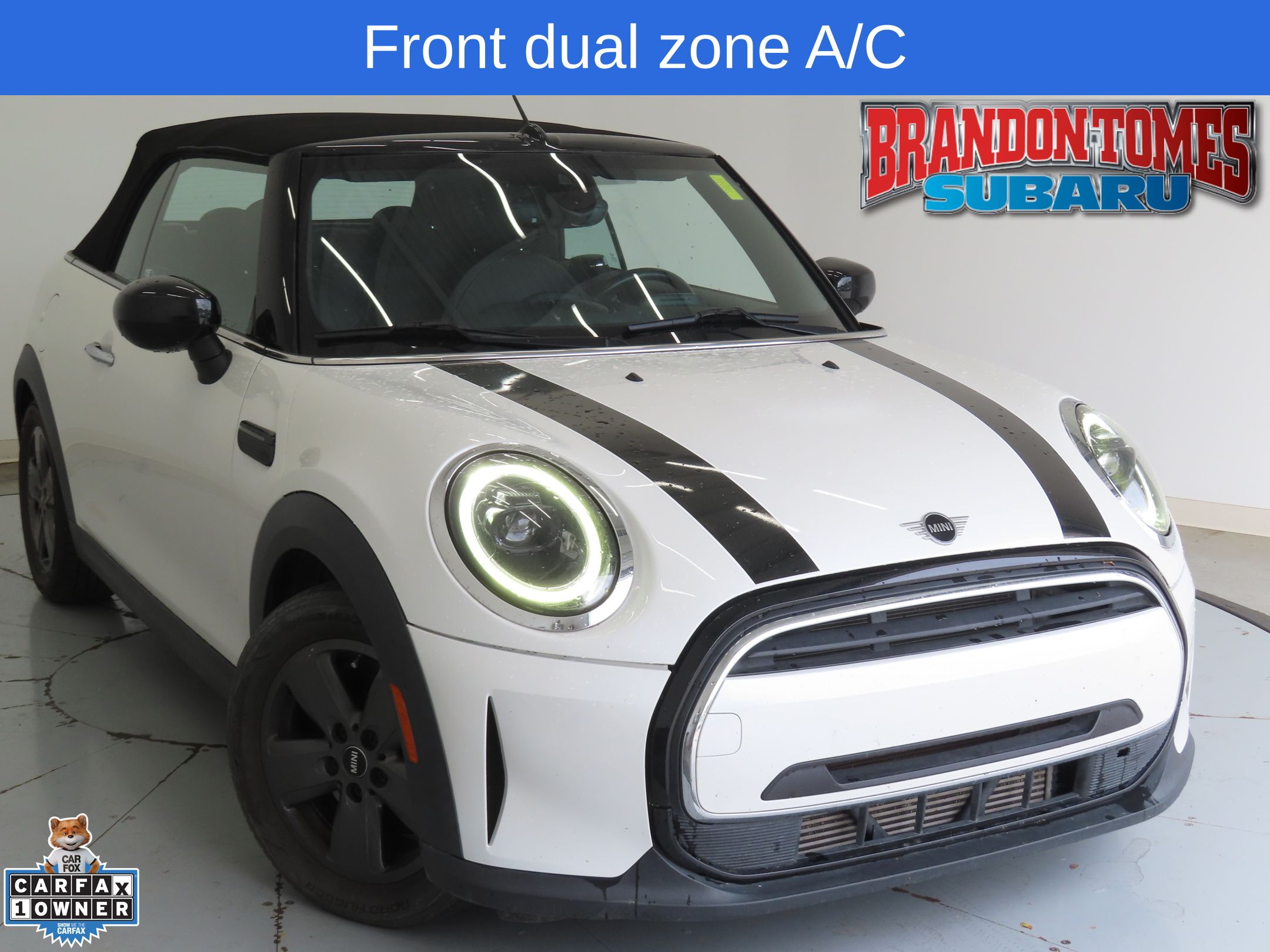 White Metallic 2024 MINI Cooper Convertible Front-Wheel Drive 7-Speed Automatic