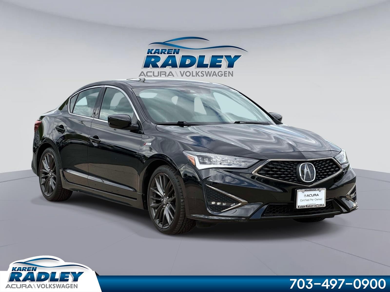 Majestic Black Pearl 2022 Acura ILX FWD with Premium and A-SPEC Package Sedan Front-Wheel Drive 8-Speed Dual Clutch