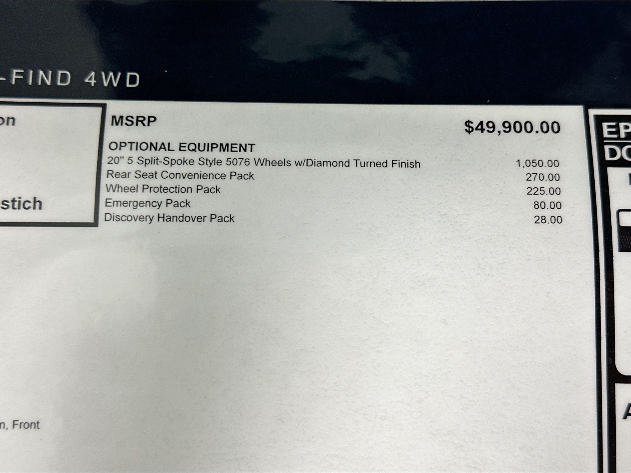 new 2026 Land Rover Discovery Sport car, priced at $52,828