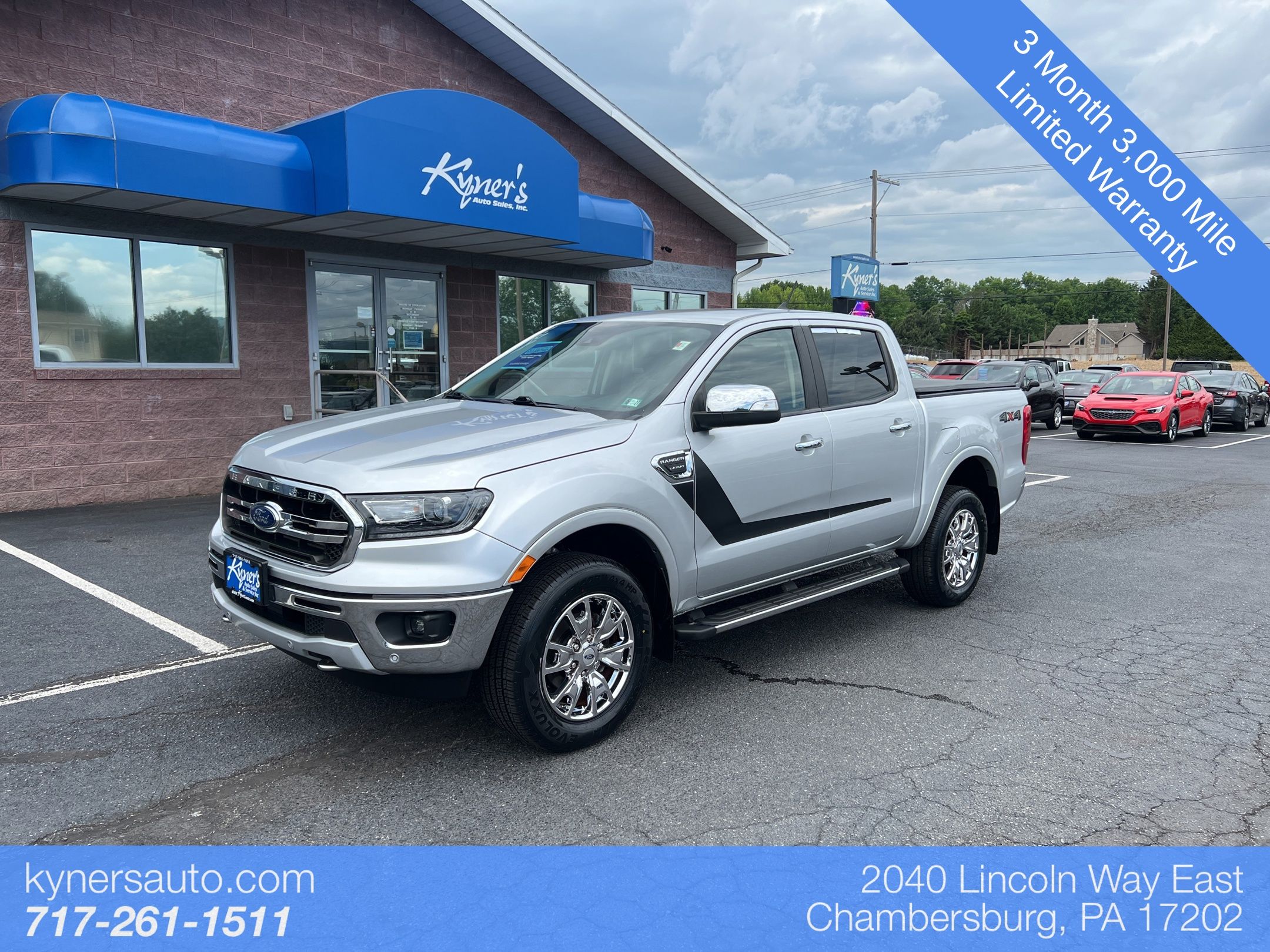 Ingot Silver 2019 Ford Ranger Lariat SuperCrew 4WD Pickup Truck Four-Wheel Drive Automatic