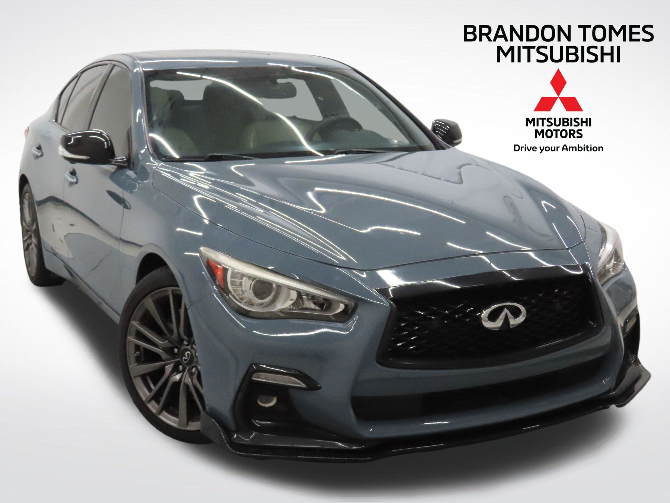 Slate Gray 2021 INFINITI Q50 Sedan Rear-Wheel Drive 7-Speed Automatic Overdrive