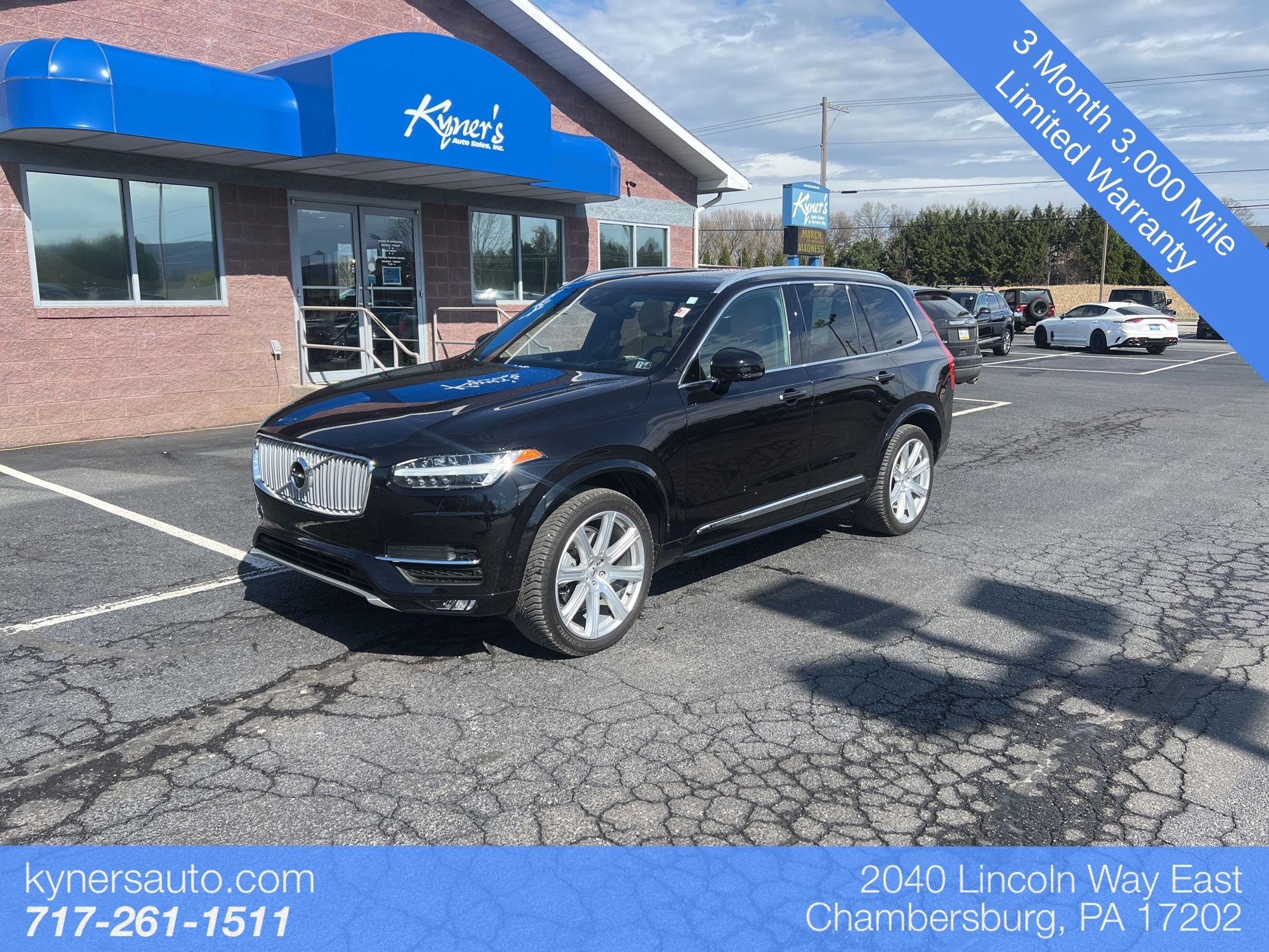 Onyx Black Metallic 2018 Volvo XC90 T6 Inscription AWD SUV / Crossover All-Wheel Drive Automatic