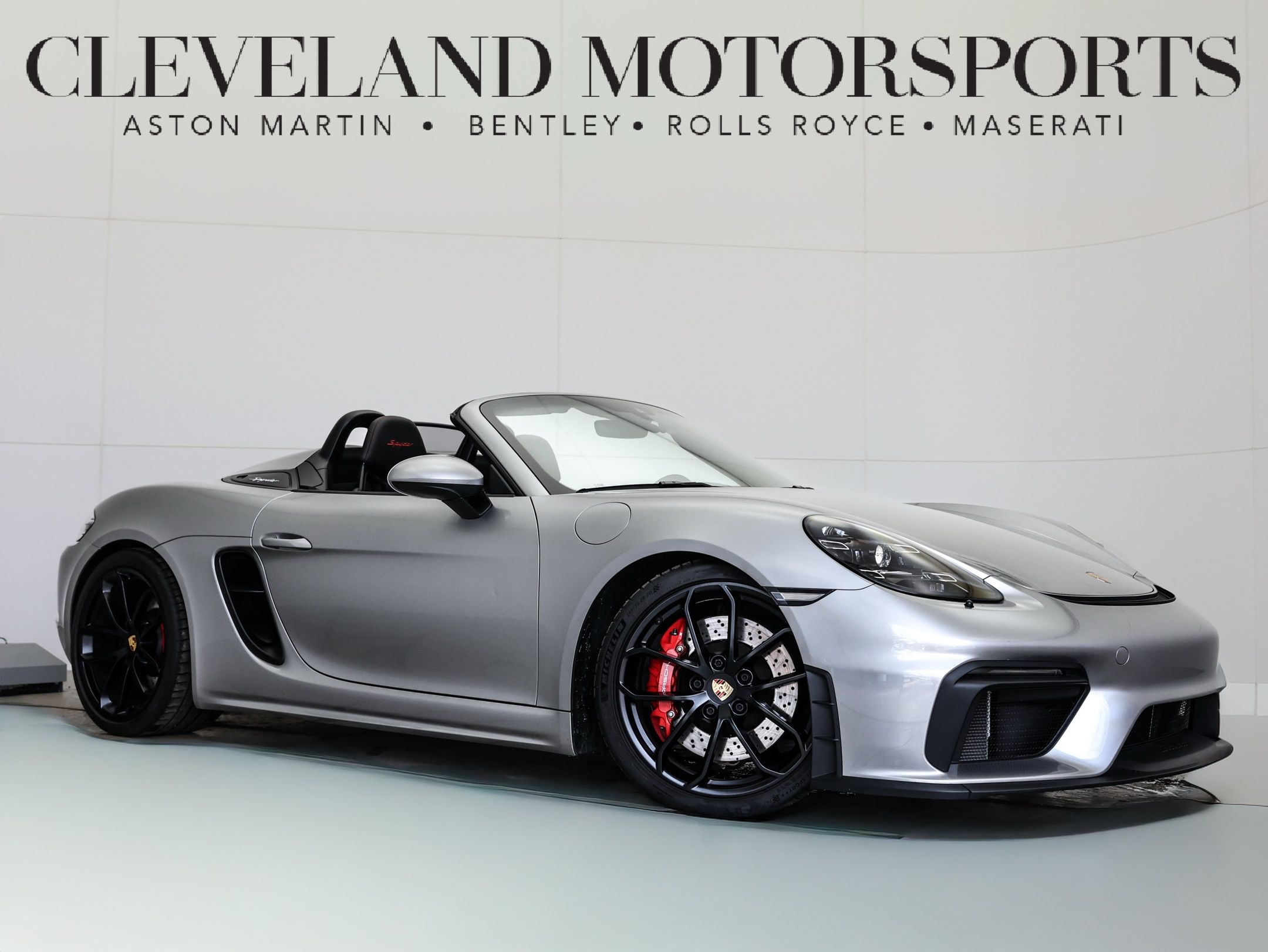 GT Silver Metallic 2022 Porsche 718 Boxster Spyder RWD Convertible Rear-Wheel Drive 6-Speed Manual