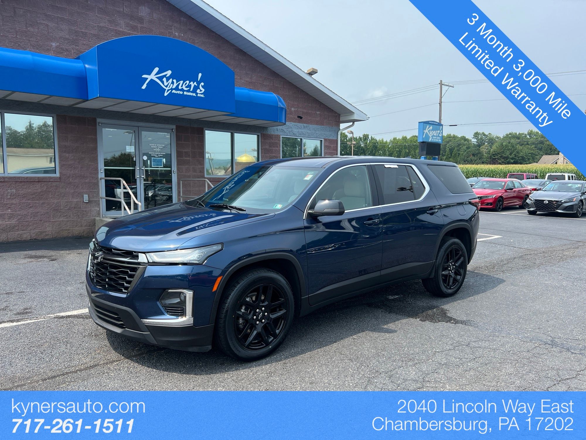 Northsky Blue Metallic 2022 Chevrolet Traverse SUV / Crossover Four-Wheel Drive 9-Speed Automatic