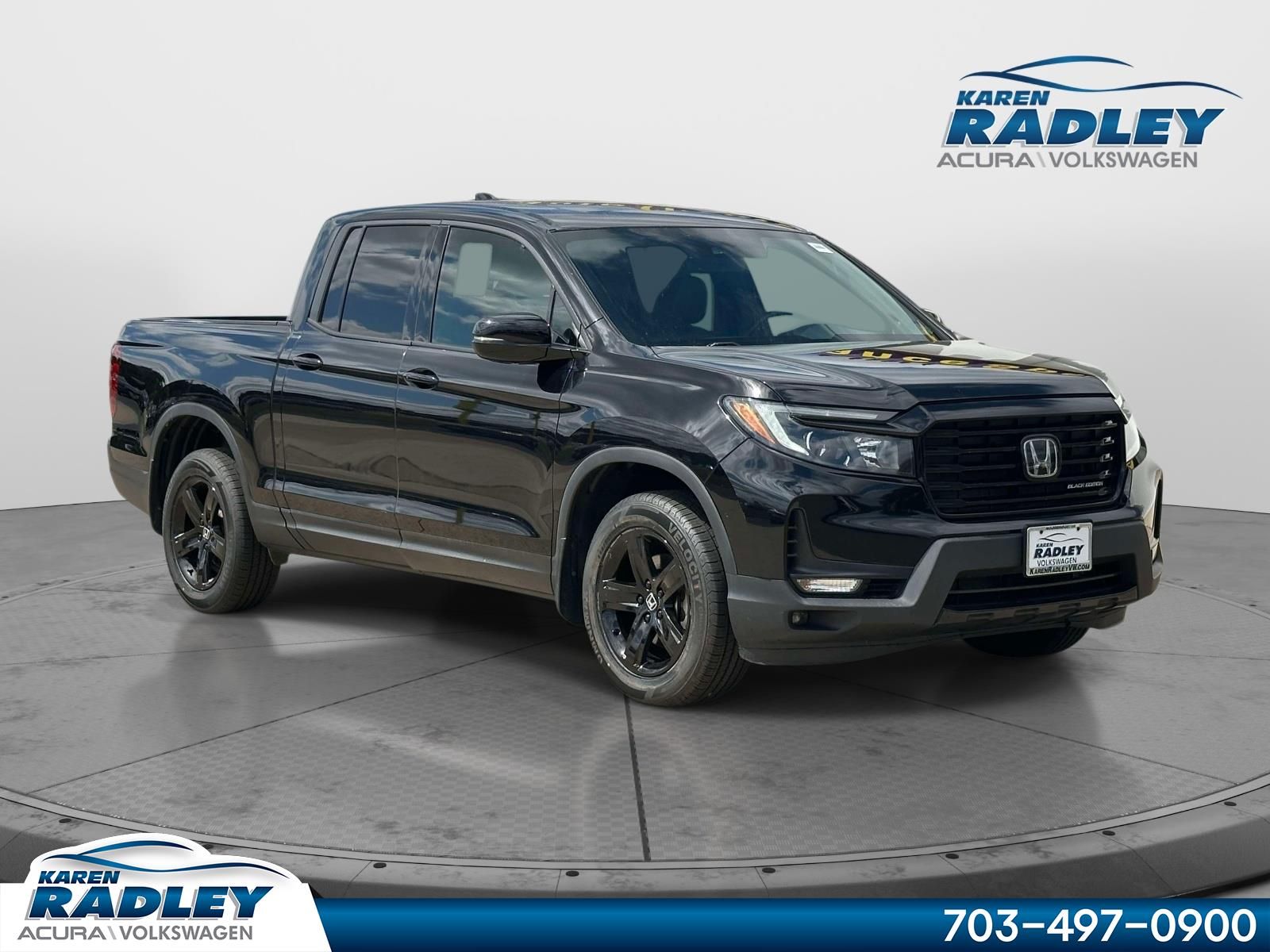 Crystal Black Pearl 2023 Honda Ridgeline Pickup Truck All-Wheel Drive 9-Speed Automatic