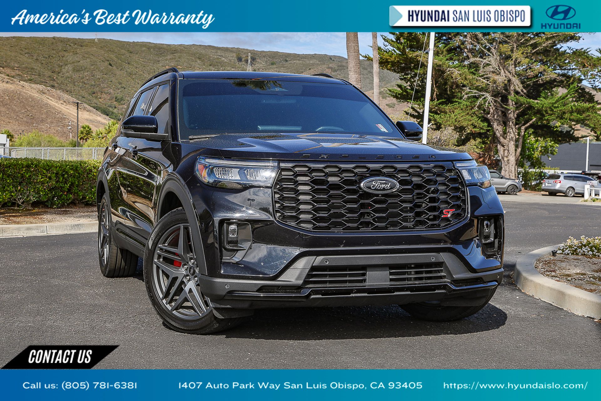 Black Metallic 2025 Ford Explorer SUV / Crossover All-Wheel Drive Automatic