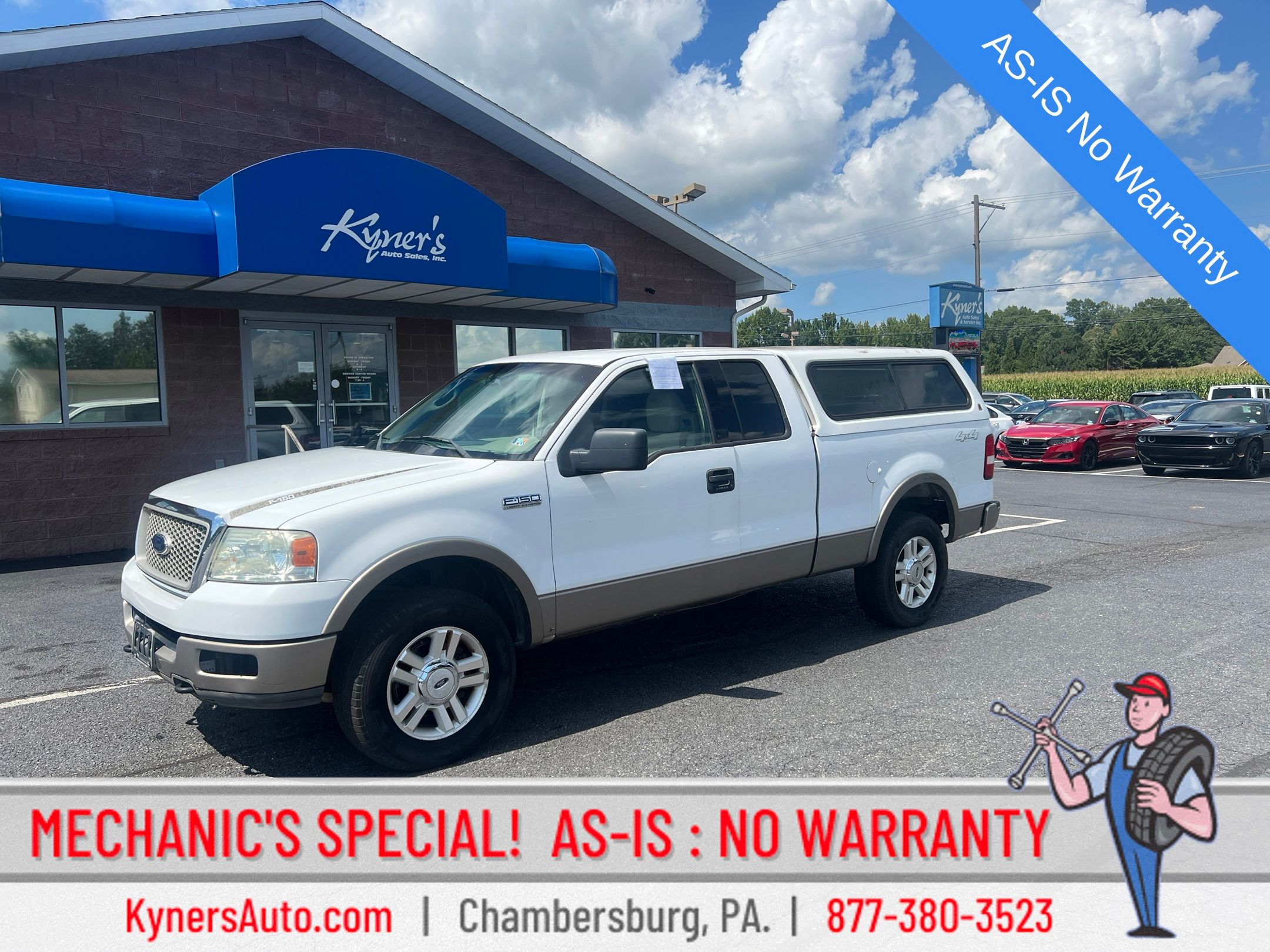 White 2004 Ford F-150 Pickup Truck Four-Wheel Drive 4-Speed Automatic Overdrive