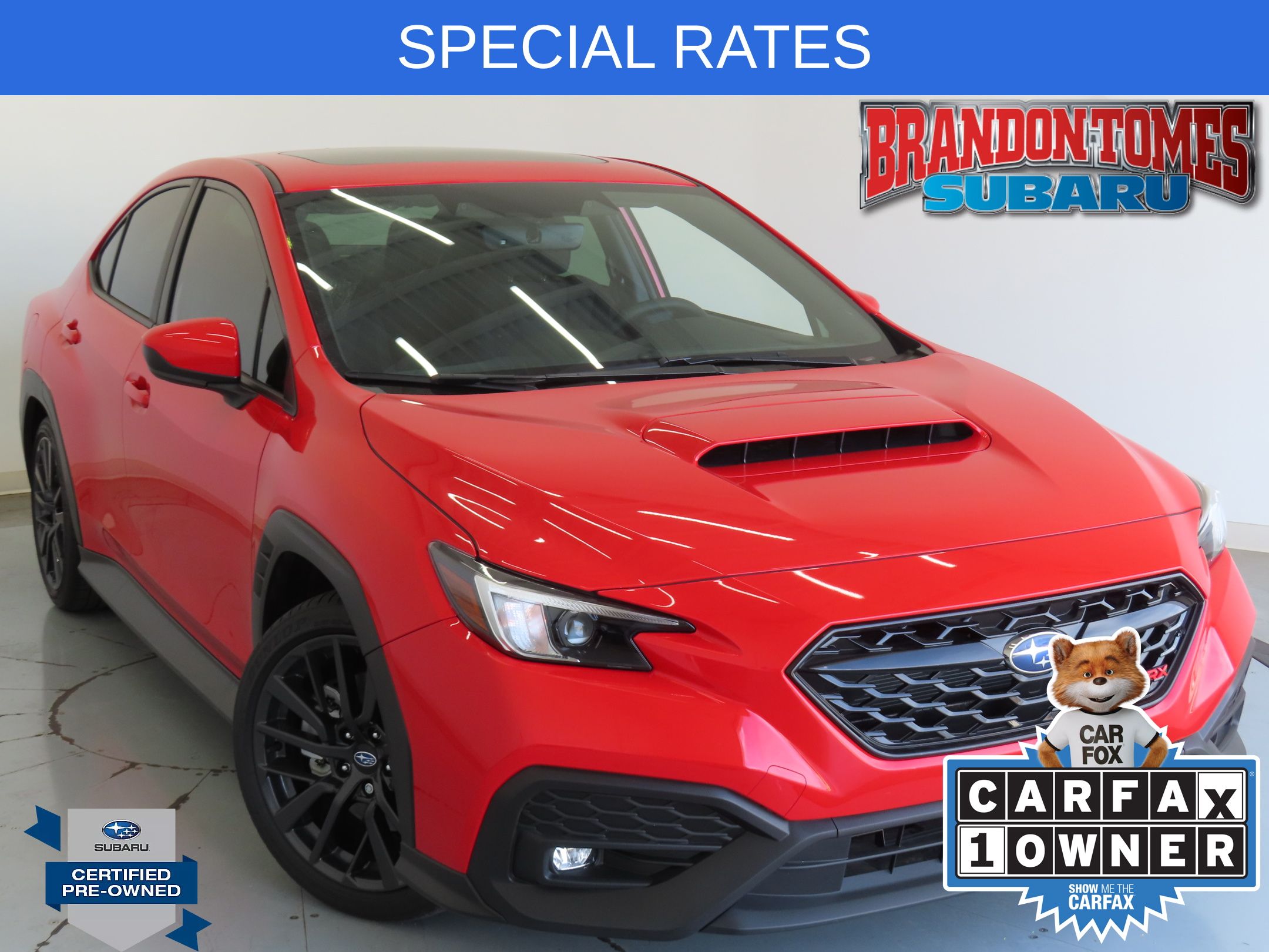 Ignition Red 2025 Subaru WRX Premium AWD Sedan All-Wheel Drive 6-Speed Manual