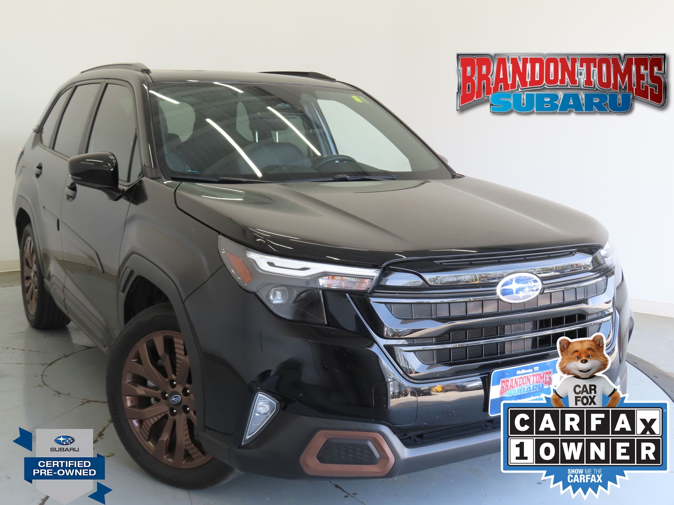 Crystal Black Silica 2025 Subaru Forester Sport Crossover AWD SUV / Crossover All-Wheel Drive Continuously Variable Transmission