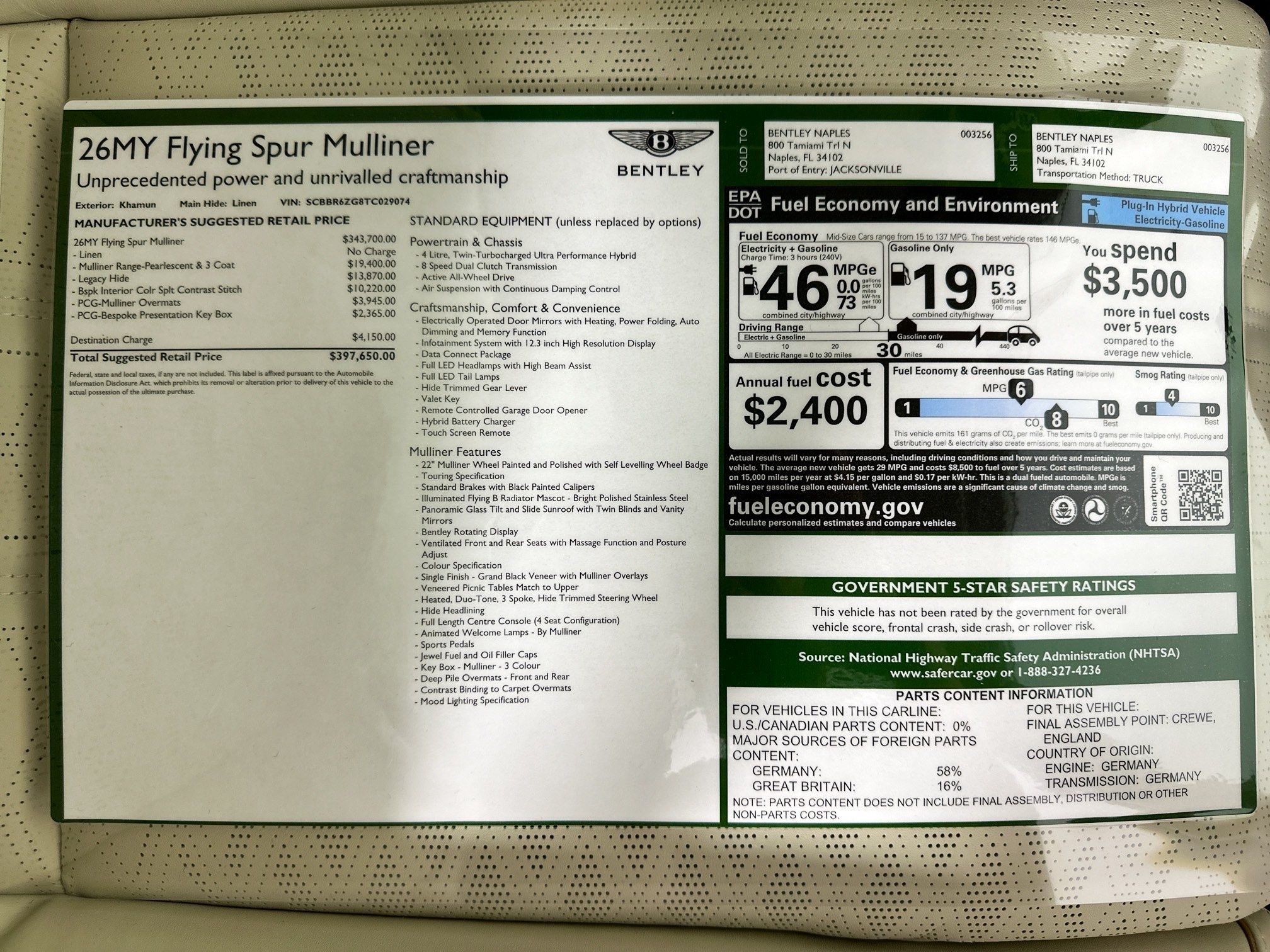 new 2026 Bentley Flying Spur car