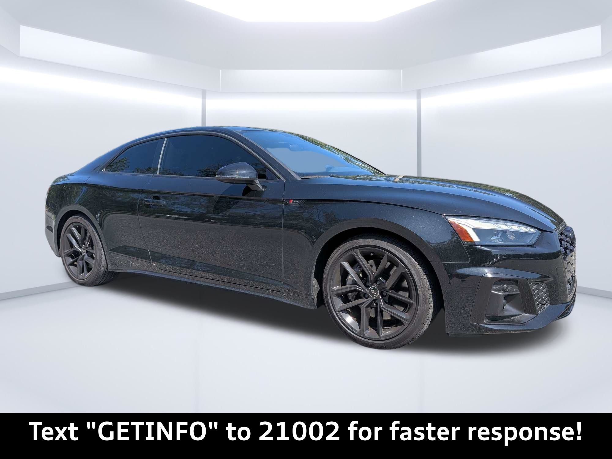 Mythos Black Metallic 2023 Audi A5 Coupe All-Wheel Drive 7-Speed Automatic