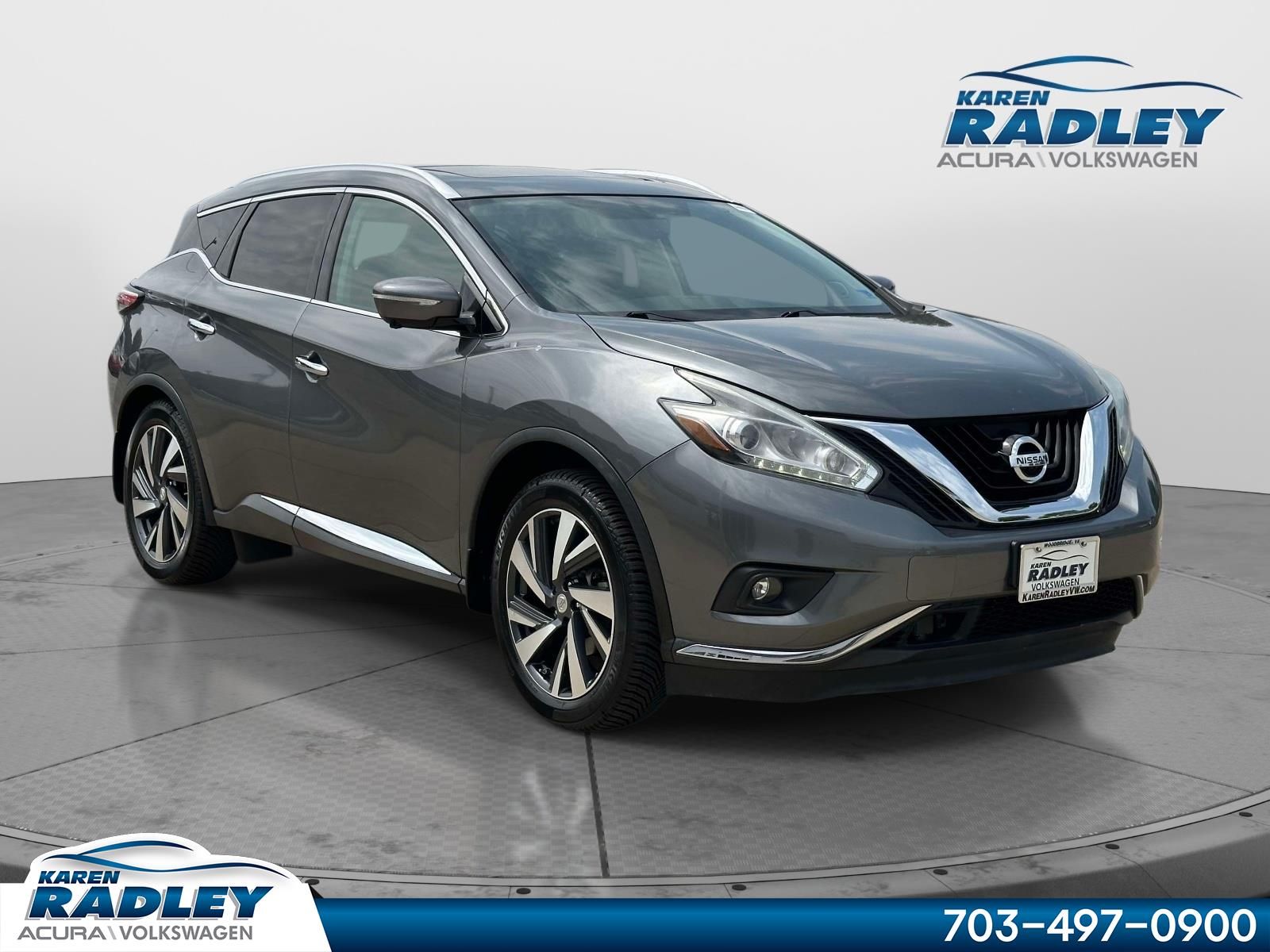 Gray (Gun Metallic) 2015 Nissan Murano SUV / Crossover All-Wheel Drive Continuously Variable Transmission