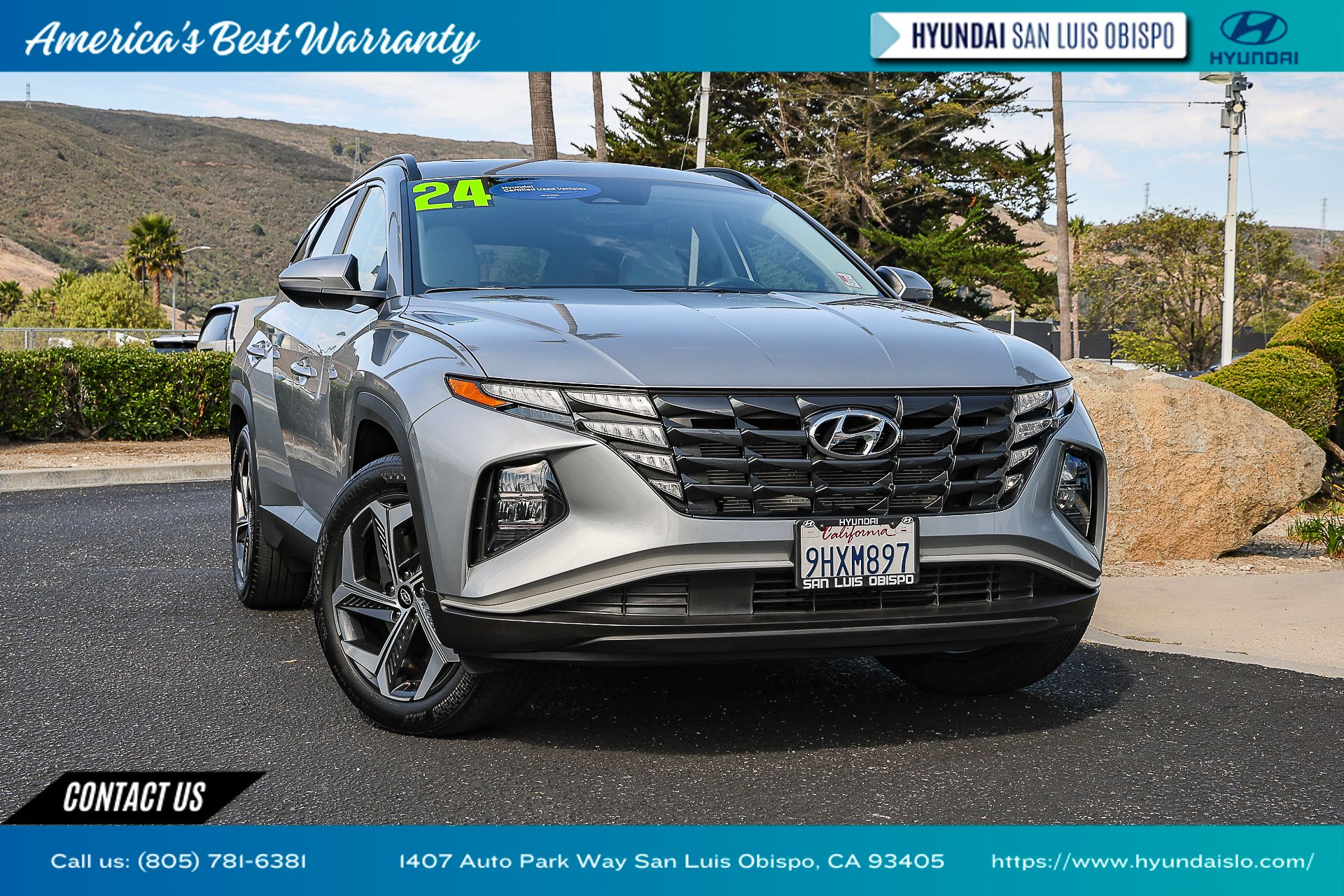 Shimmering Silver 2024 Hyundai Tucson SUV / Crossover Front-Wheel Drive 8-Speed Automatic