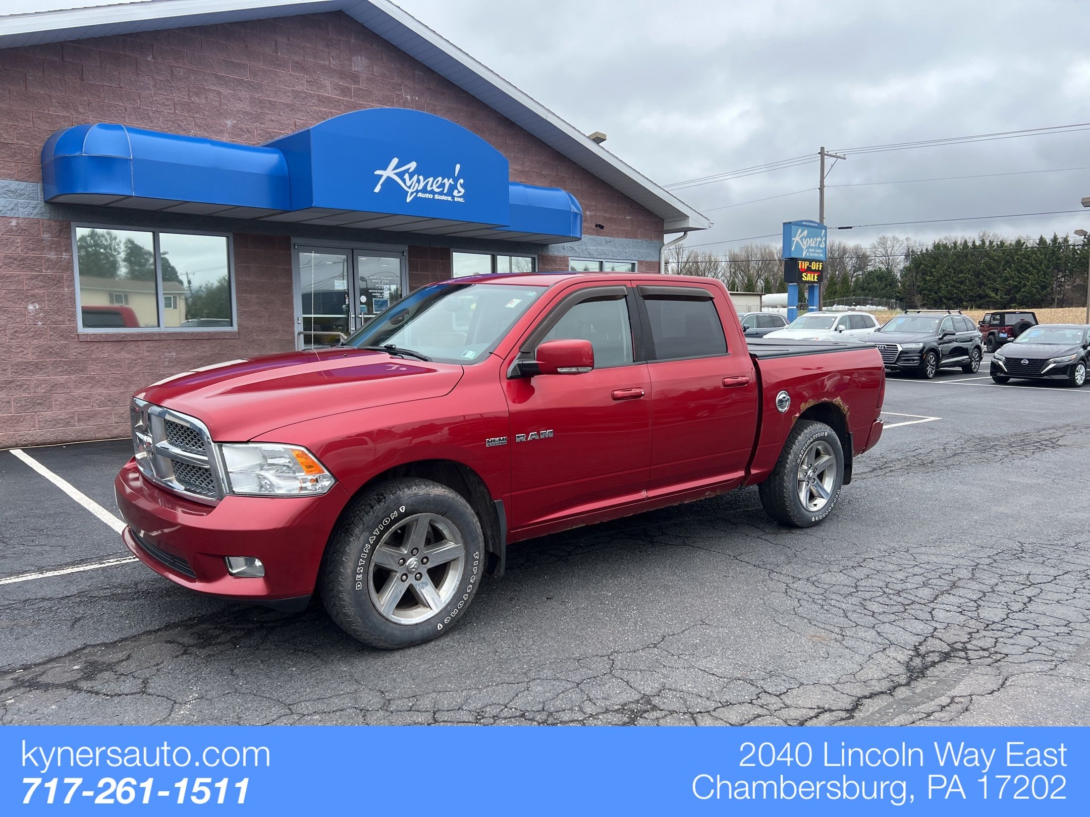 Red 2009 Dodge RAM 1500 Pickup Truck 5-Speed Automatic