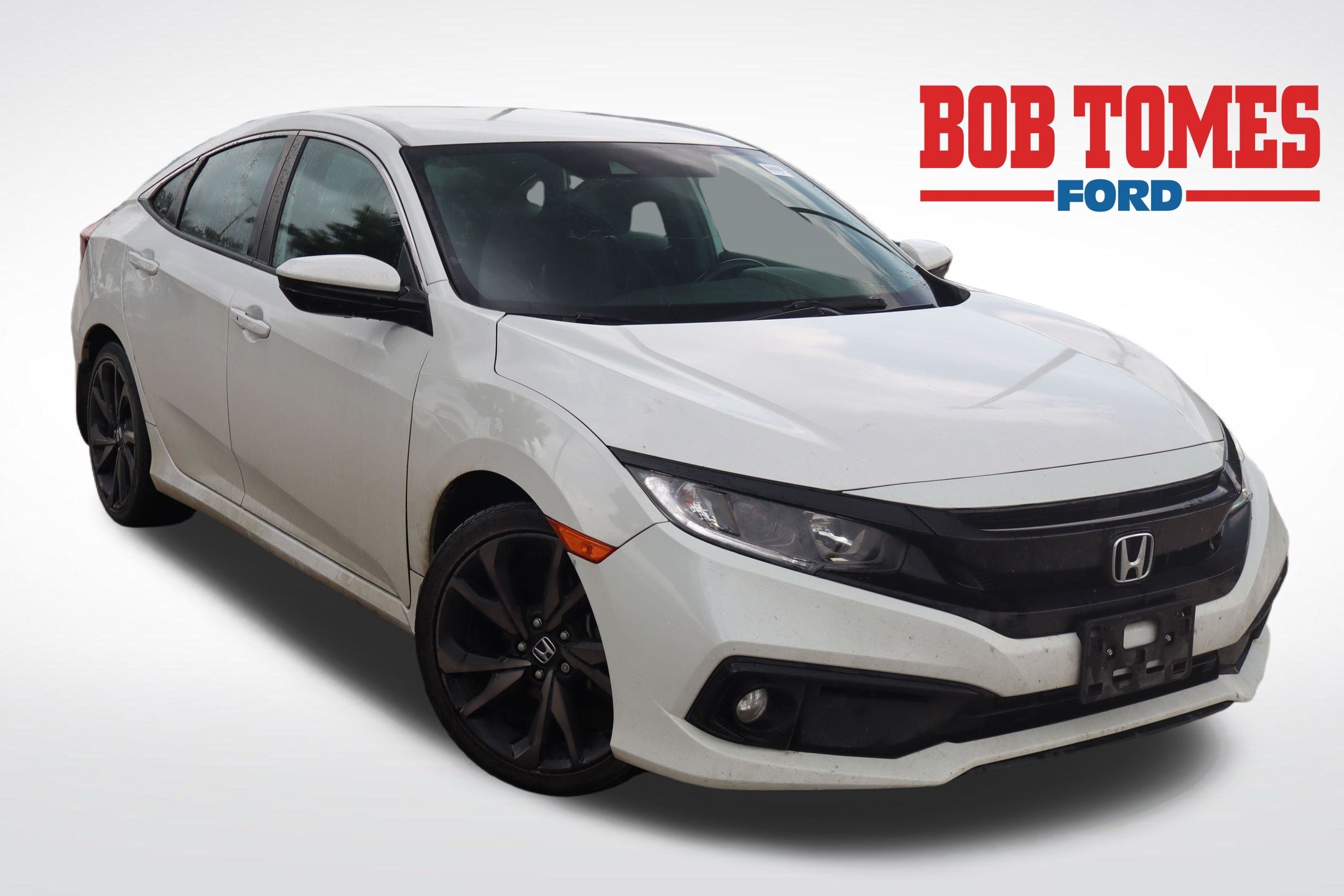White 2021 Honda Civic Sedan Front-Wheel Drive Continuously Variable Transmission