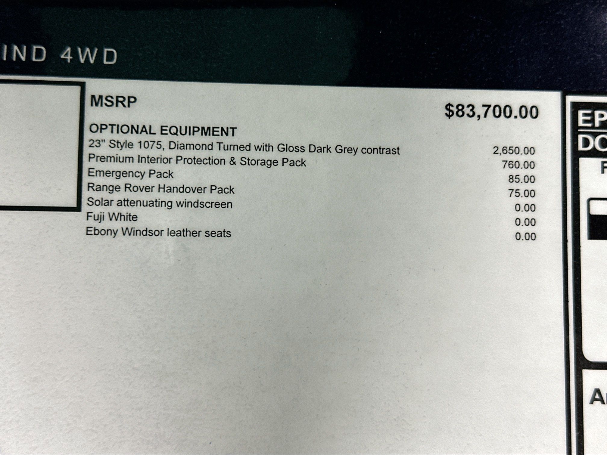 new 2026 Land Rover Range Rover Sport car, priced at $89,120