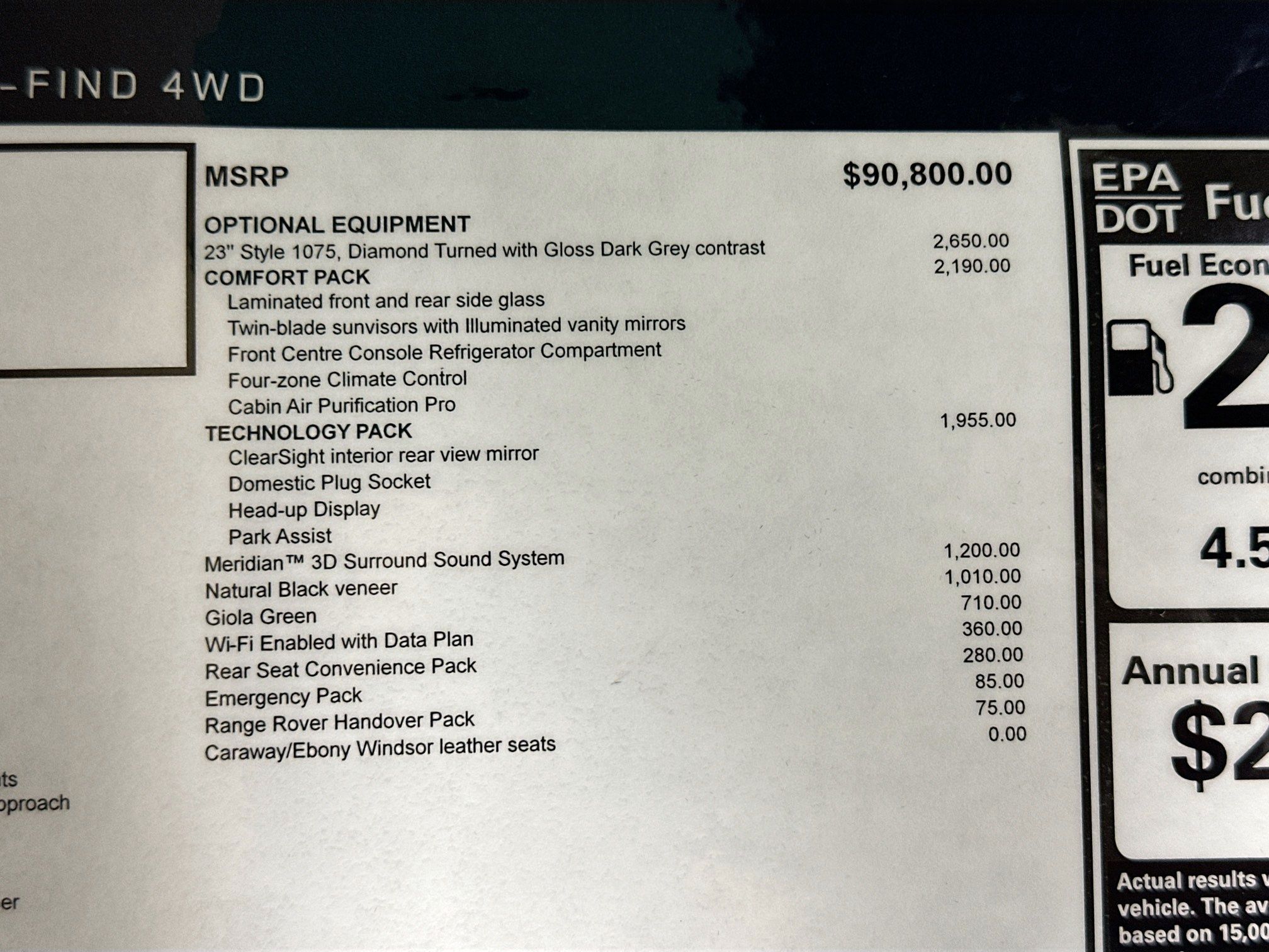 new 2026 Land Rover Range Rover Sport car, priced at $103,165